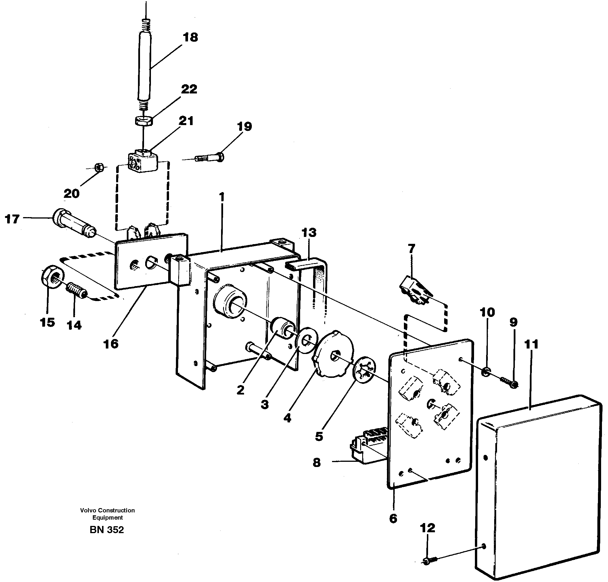 Схема запчастей Volvo A25C - 82764 Gear selector A25C