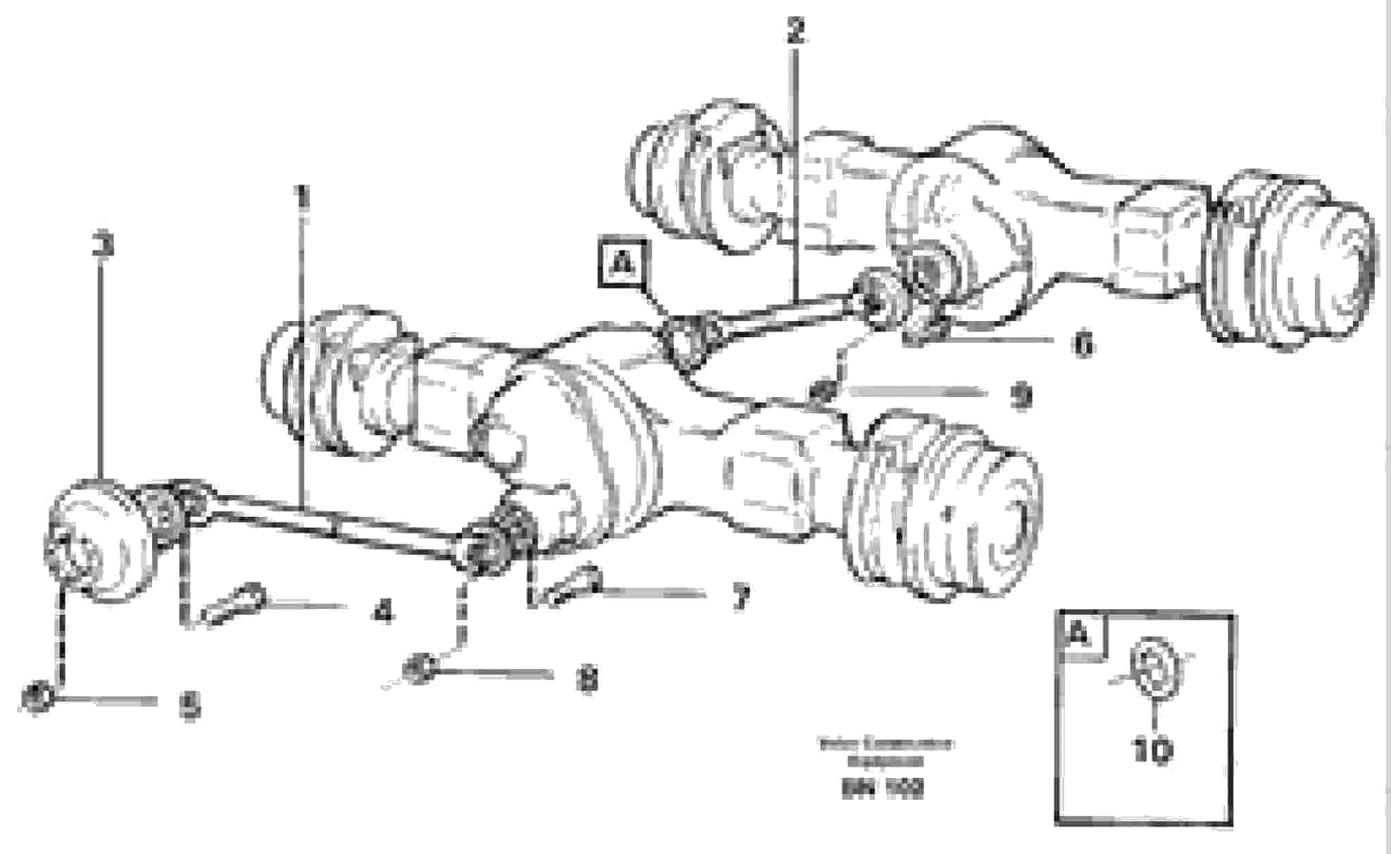 Схема запчастей Volvo A25C - 21344 Propeller shaft, trailer A25C