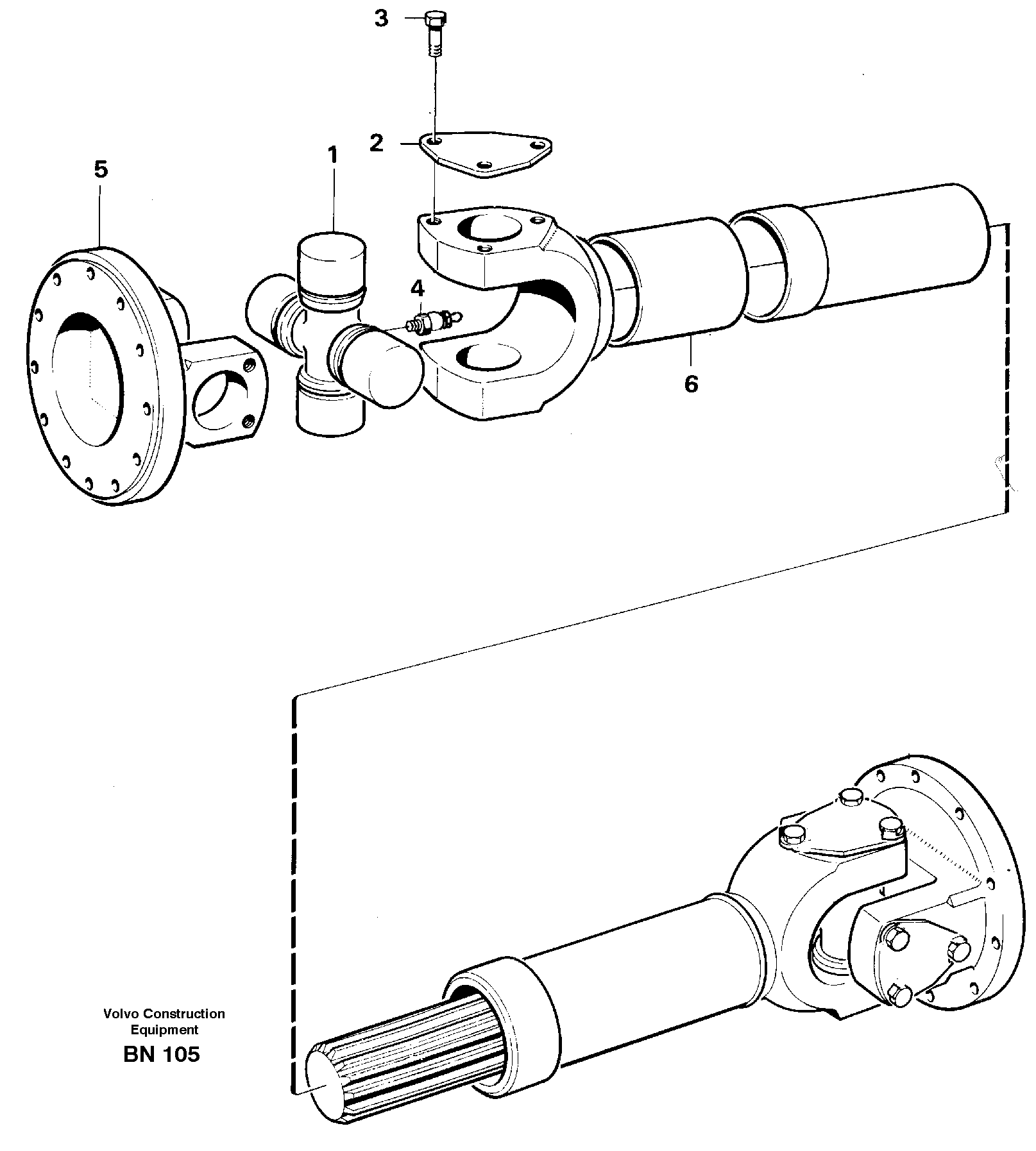 Схема запчастей Volvo A25C - 34716 Вал карданный A25C