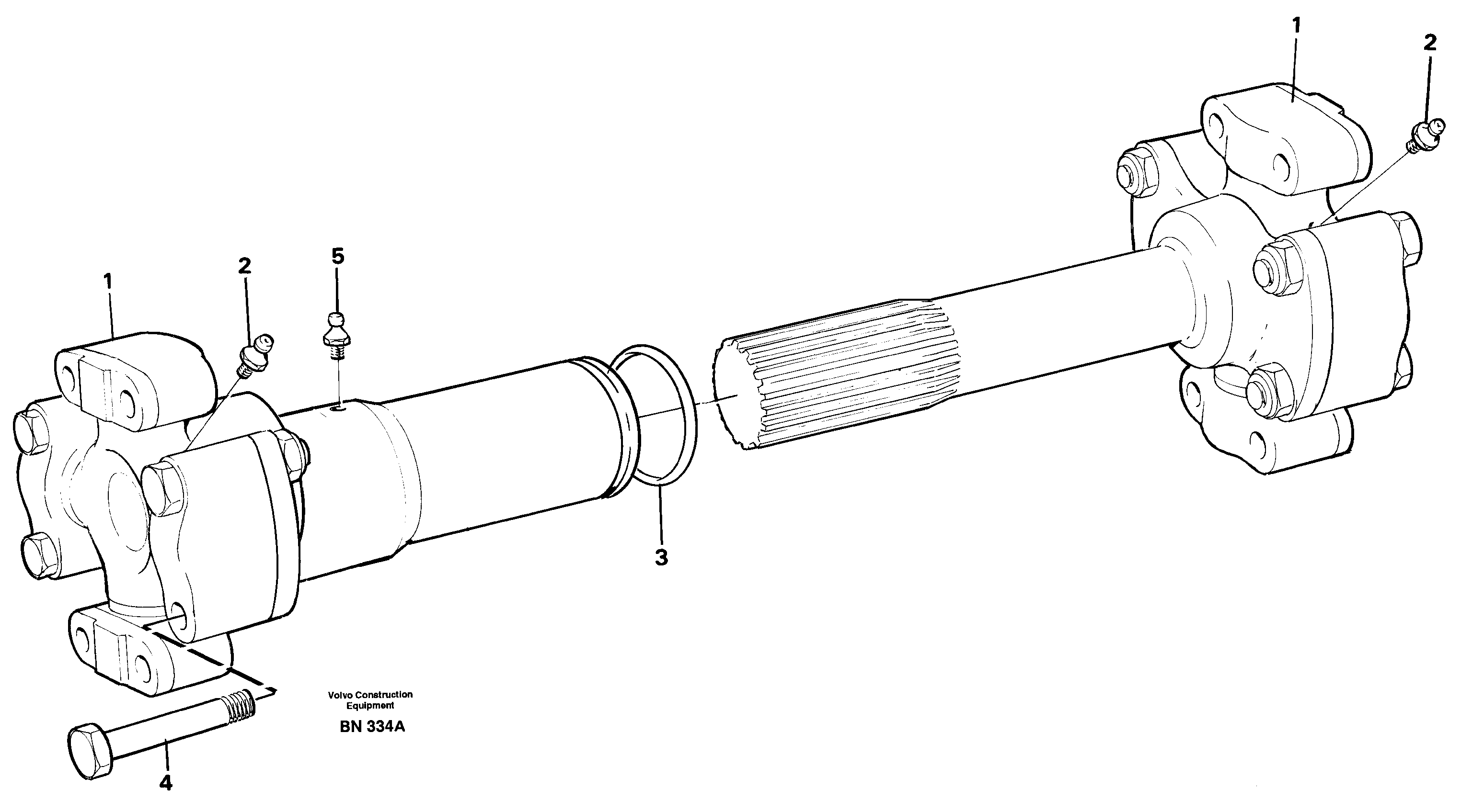 Схема запчастей Volvo A25C - 82873 Вал карданный A25C