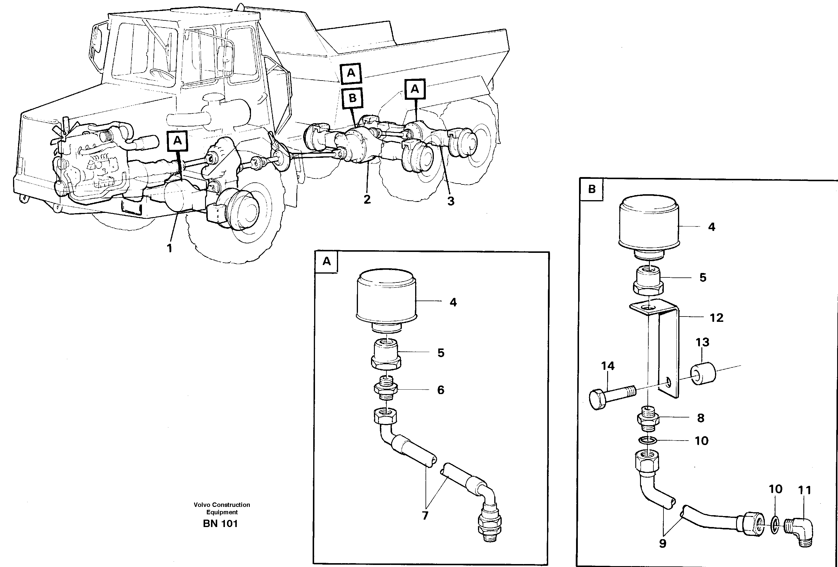 Схема запчастей Volvo A25C - 36397 Planet axels A25C