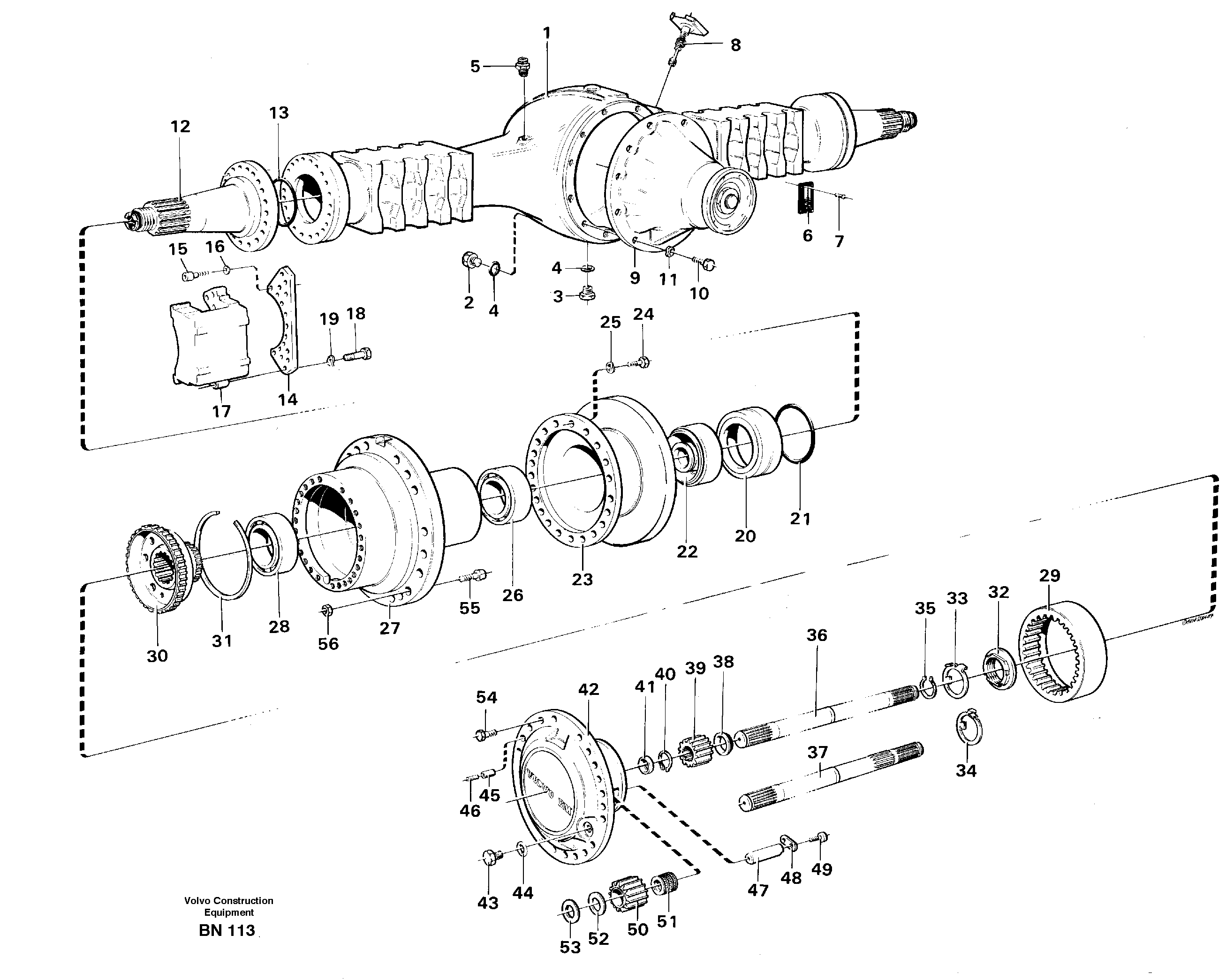 Схема запчастей Volvo A25C - 106689 Planet axle, rear A25C