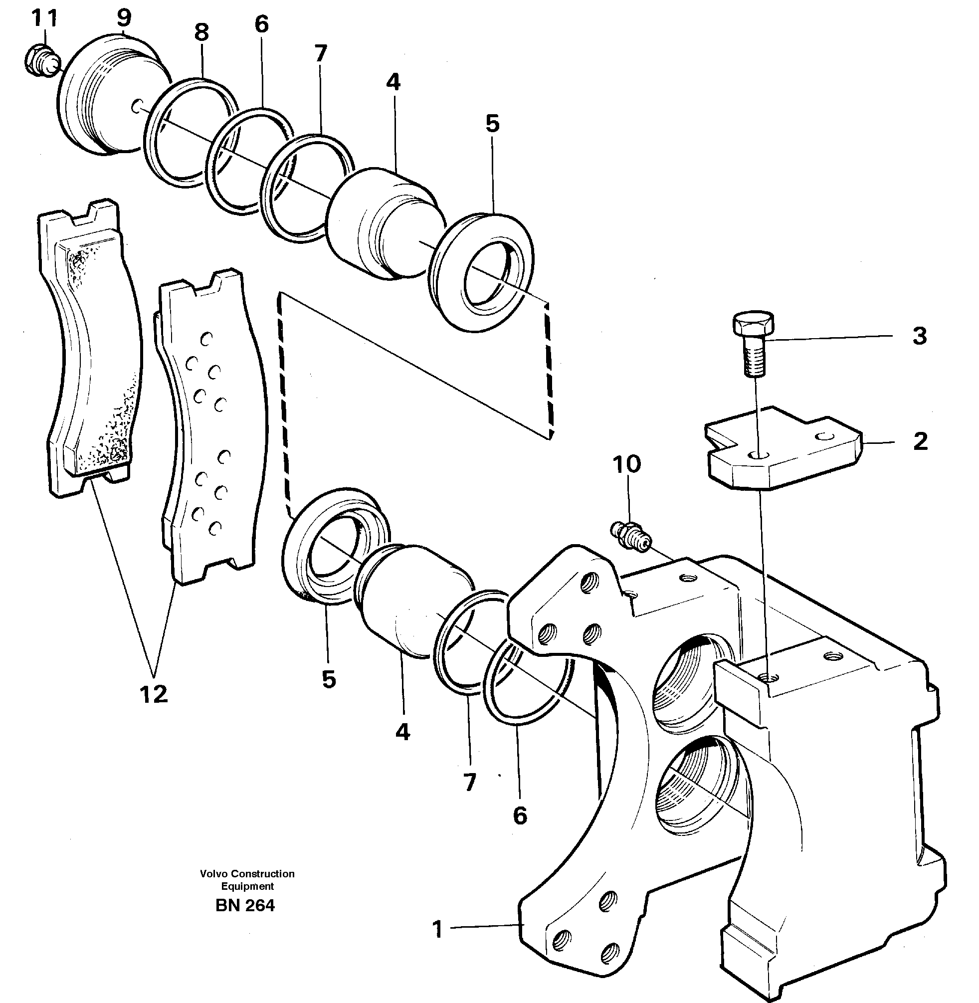 Схема запчастей Volvo A25C - 23442 Disc brake A25C