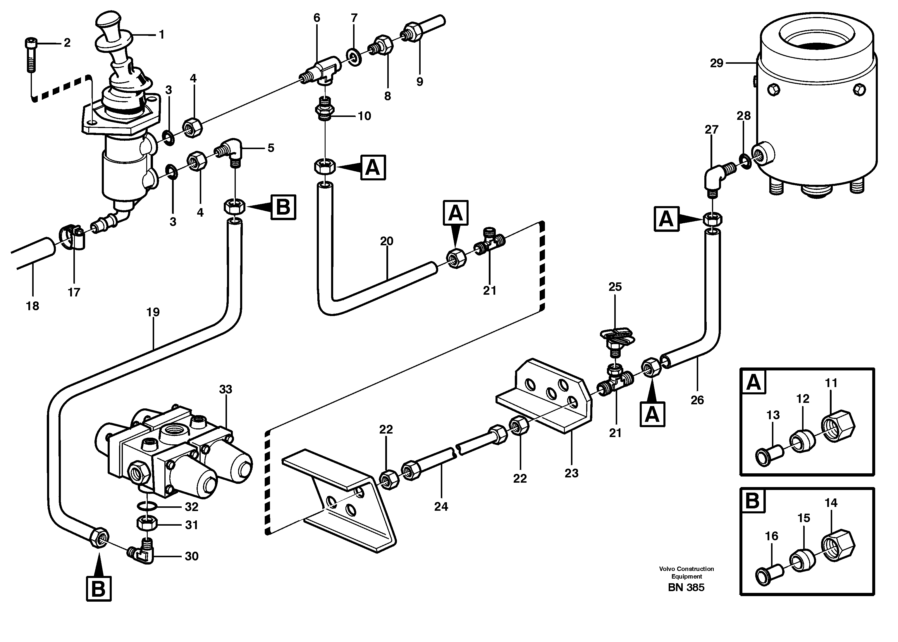 Схема запчастей Volvo A25C - 85854 Parking brake A25C