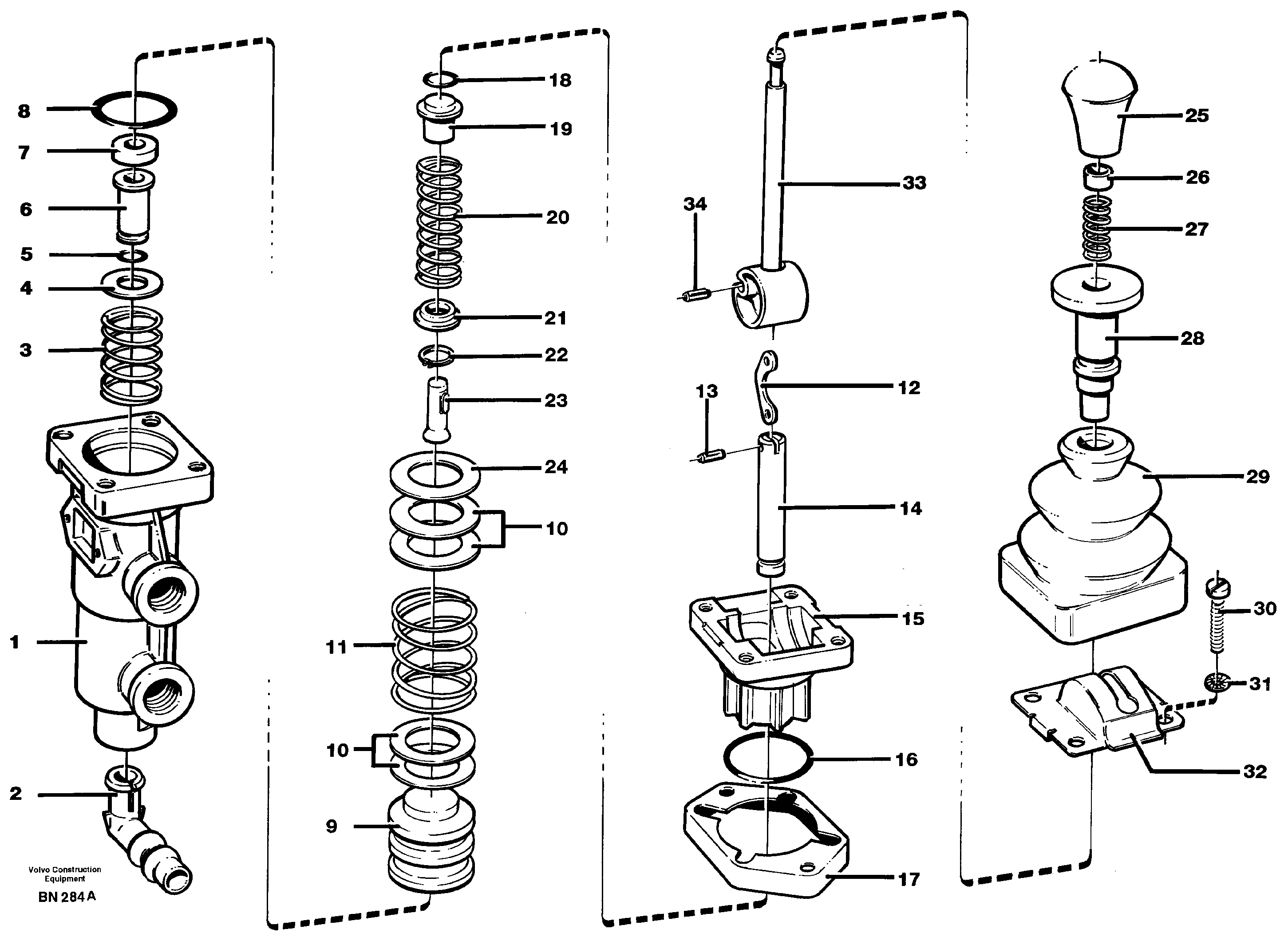 Схема запчастей Volvo A25C - 98543 Parking brake valve A25C