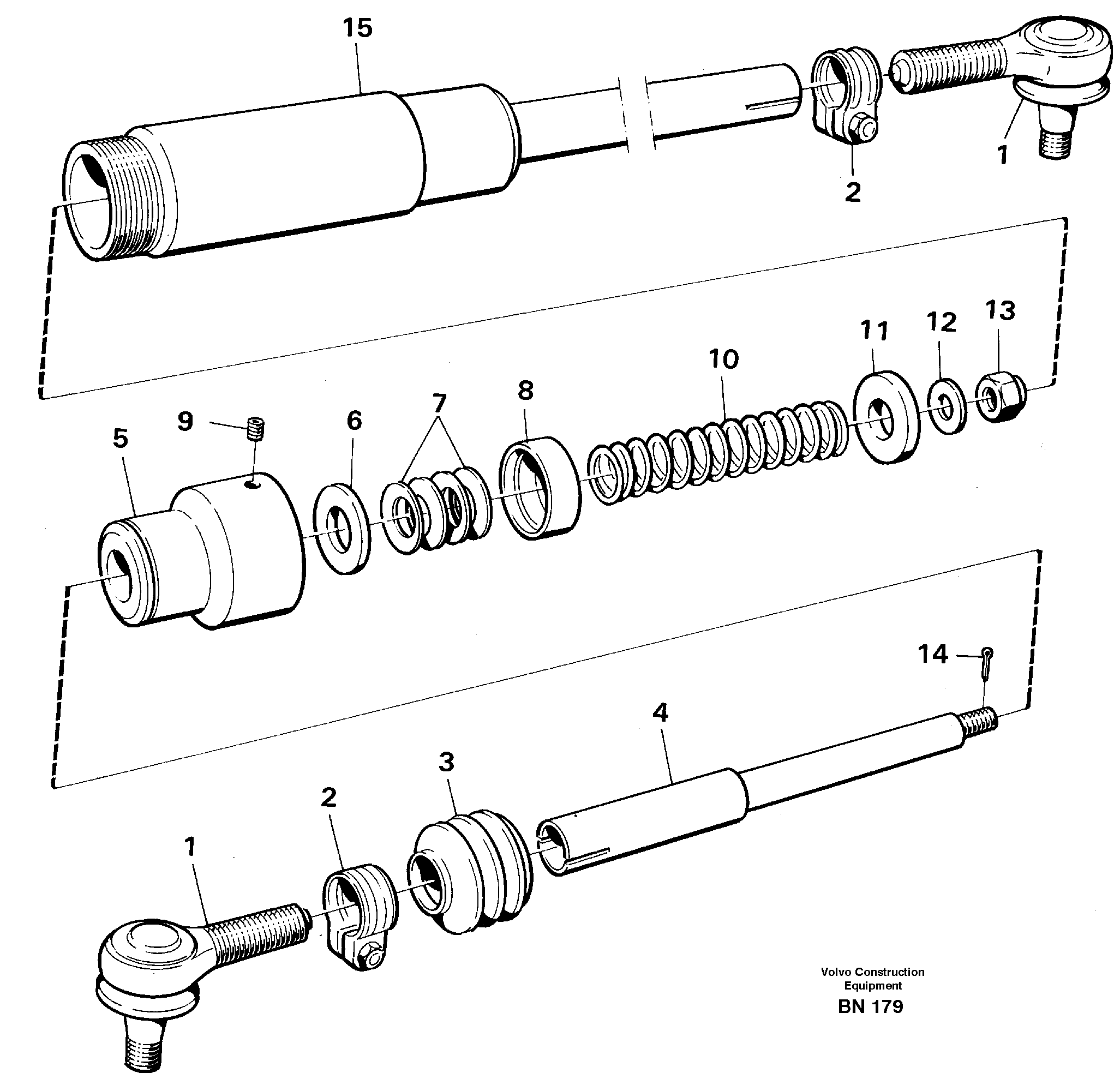 Схема запчастей Volvo A25C - 21881 Drag rod A25C