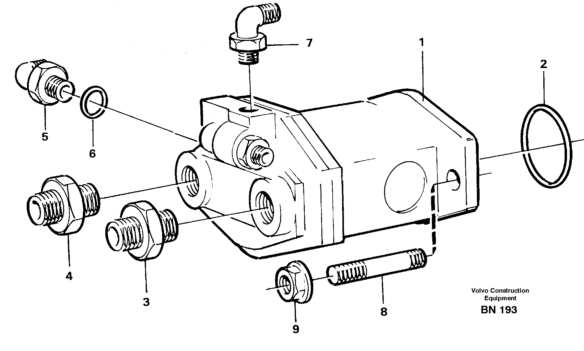 Схема запчастей Volvo A25C - 55852 Hydraulic pump with fitting parts A25C
