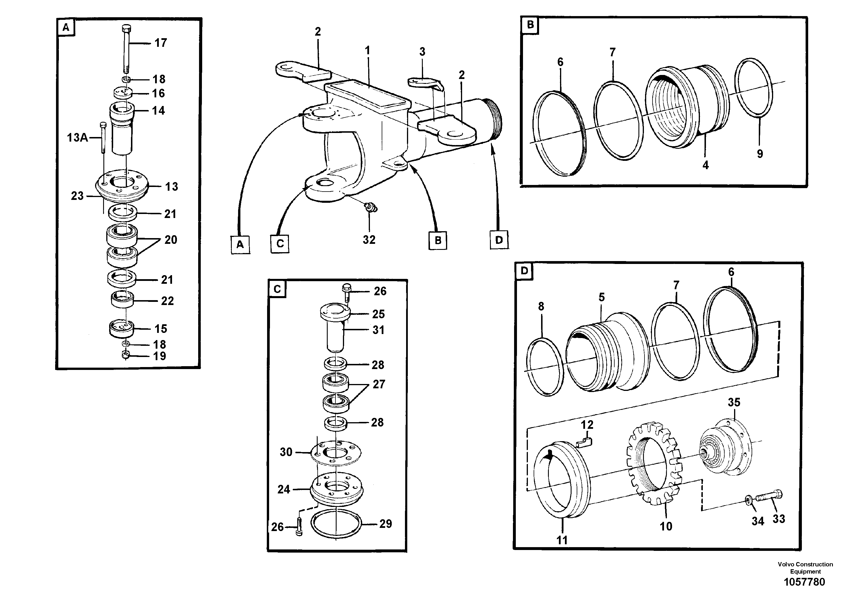 Схема запчастей Volvo A25C - 91316 Hitch A25C