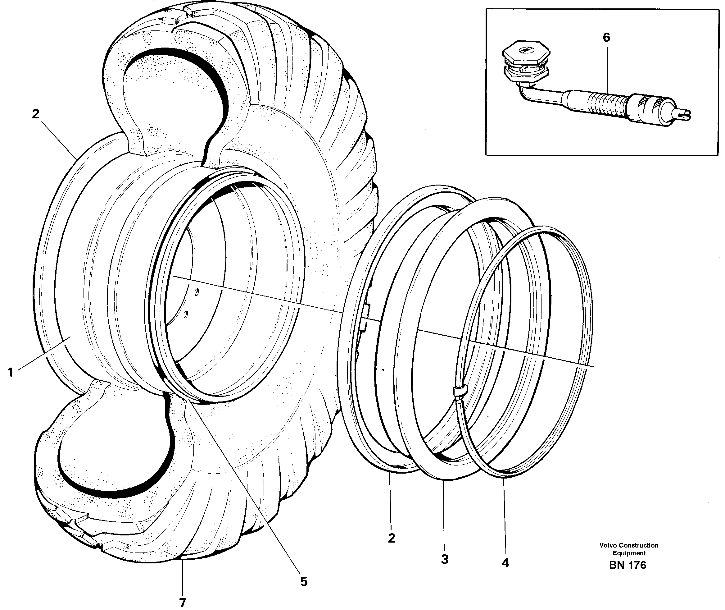 Схема запчастей Volvo A25C - 105065 Wheels A25C