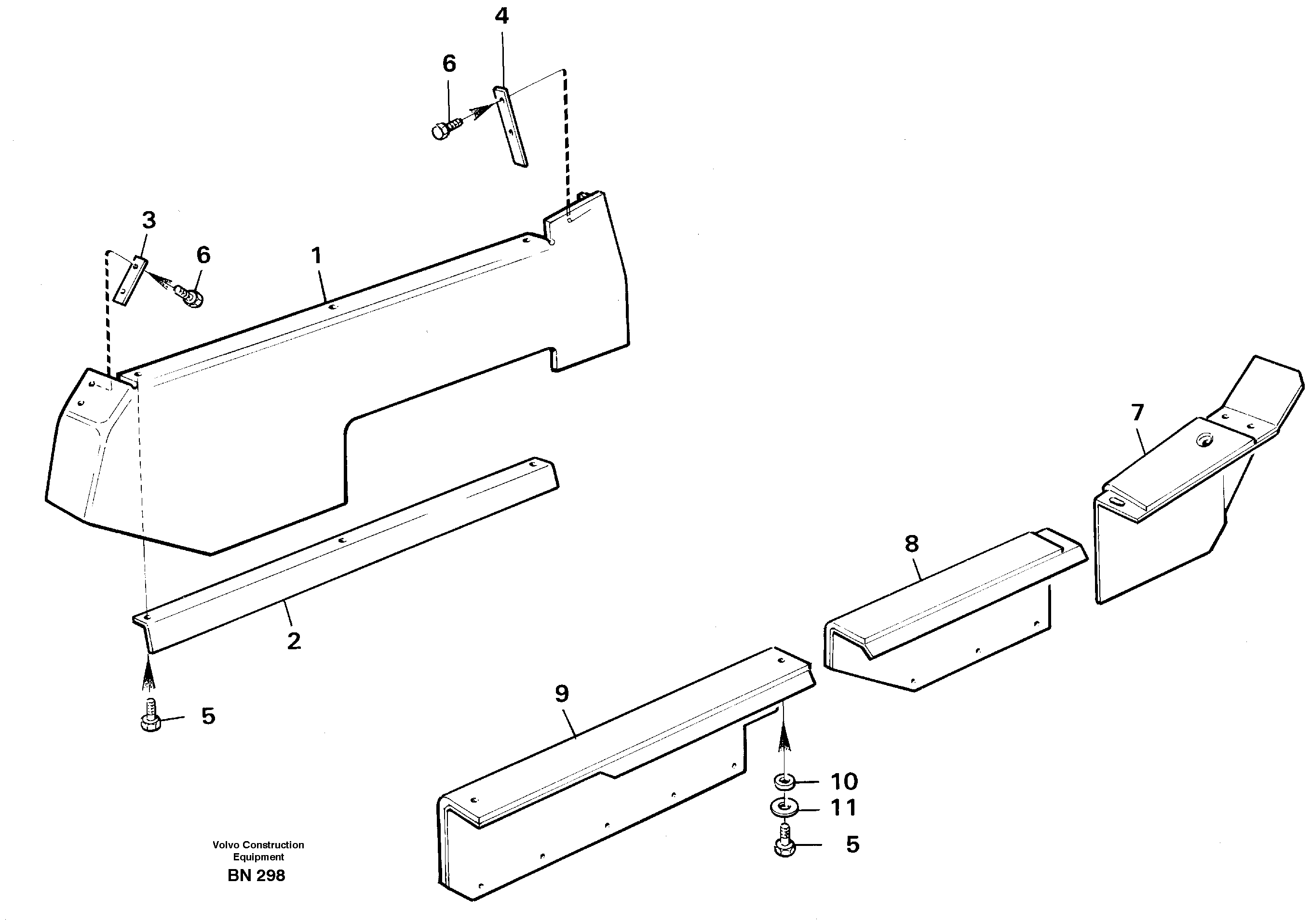 Схема запчастей Volvo A25C - 21901 Wheel-housing plates A25C