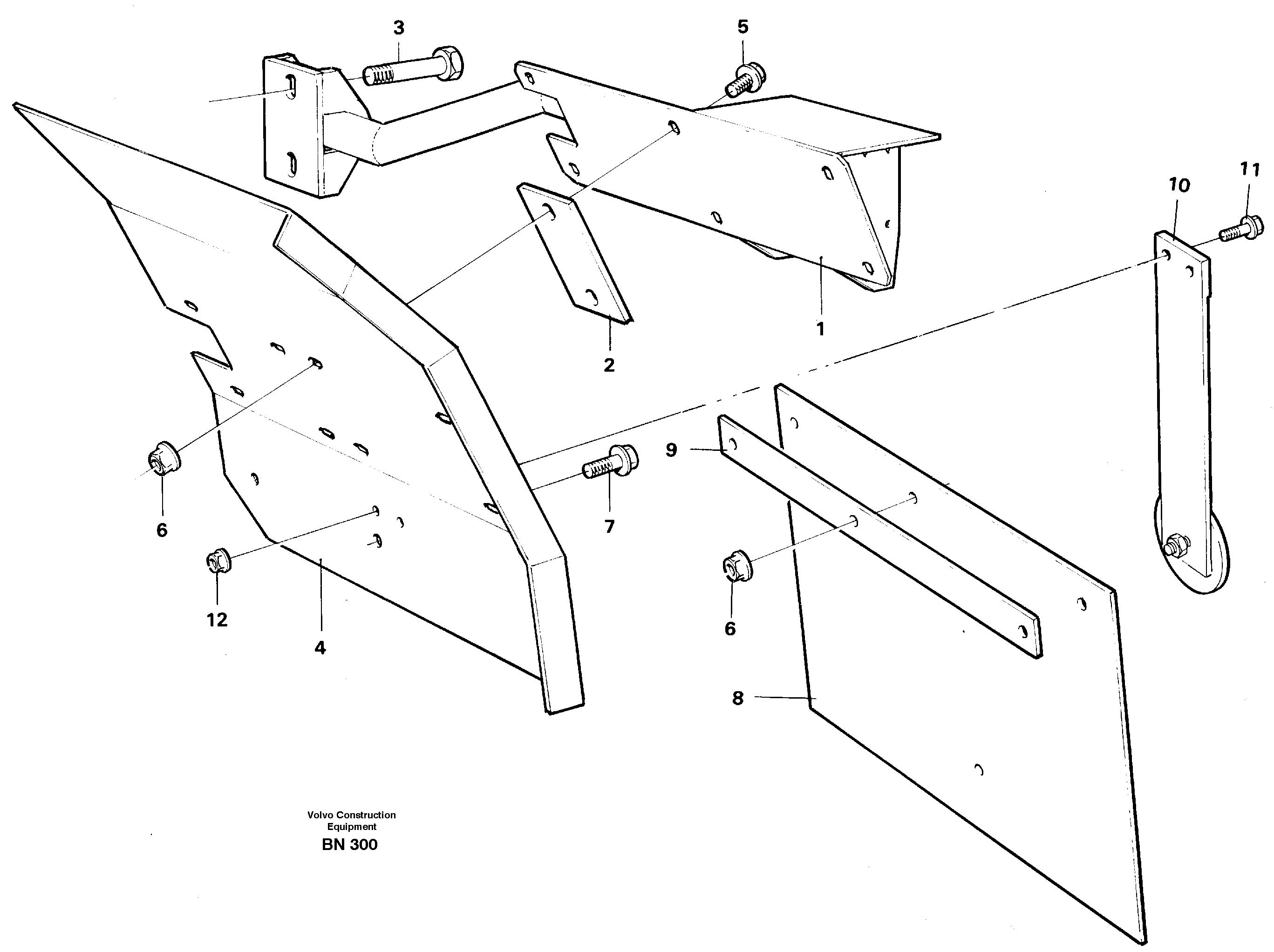 Схема запчастей Volvo A25C - 82437 Rear mudguadrs 2,5 M A25C