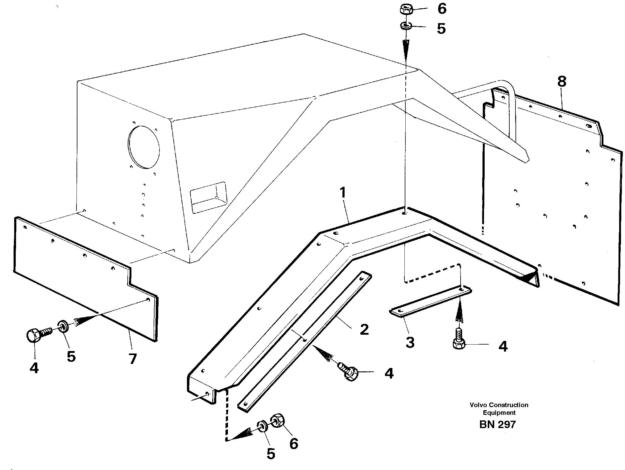Схема запчастей Volvo A25C - 85129 Broader mudguards 2,7 m A25C