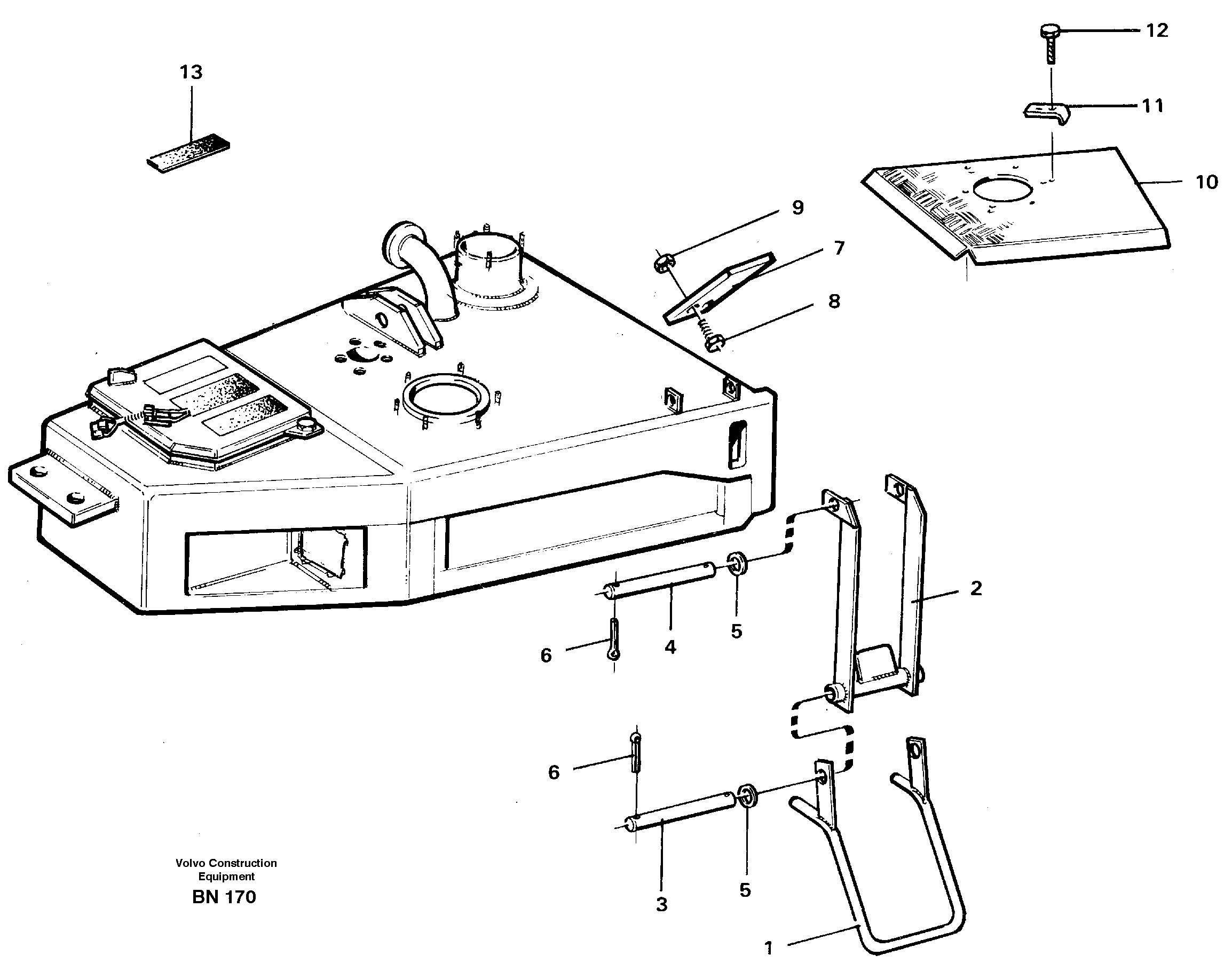Схема запчастей Volvo A25C - 27569 Running board A25C