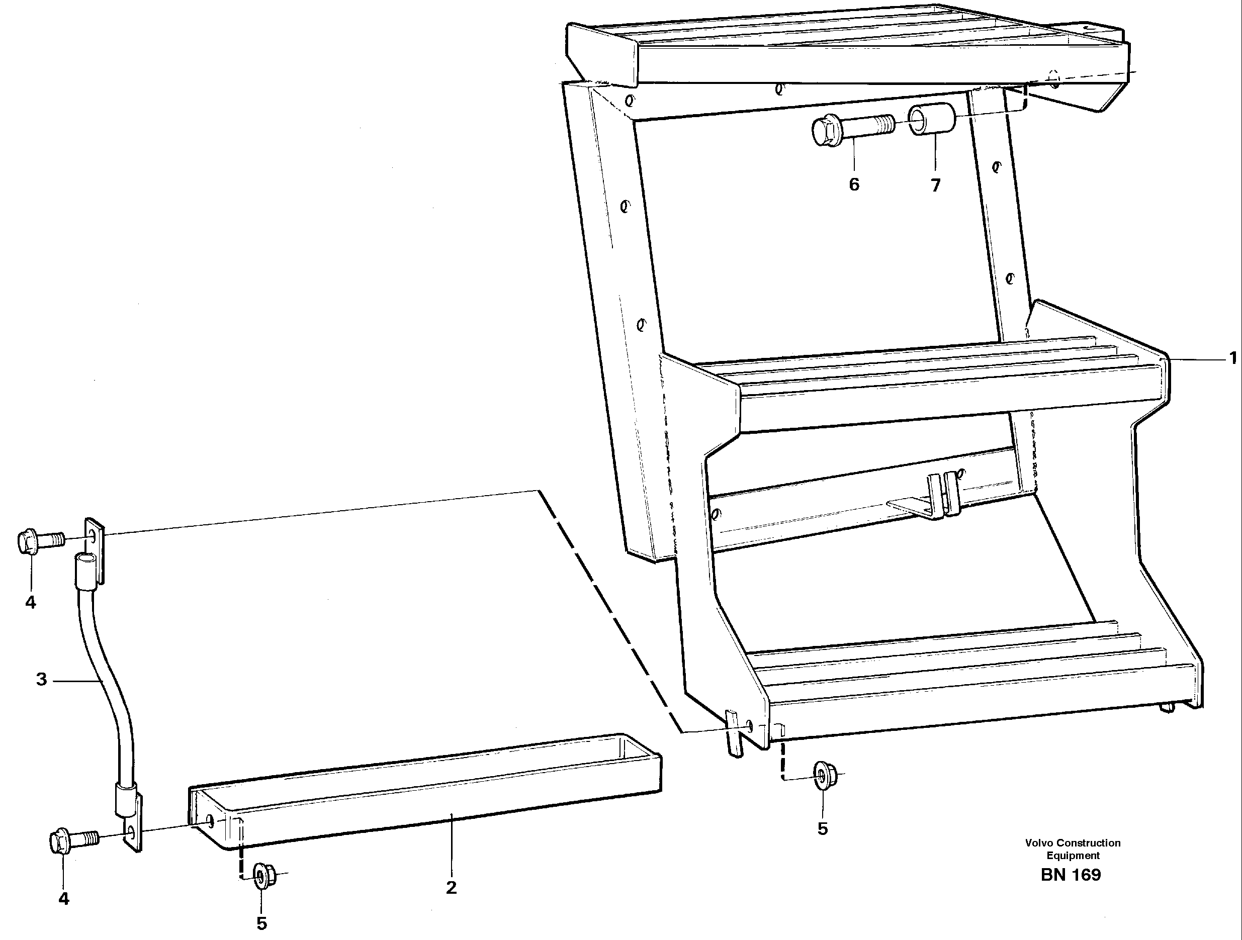 Схема запчастей Volvo A25C - 82692 Foot step A25C