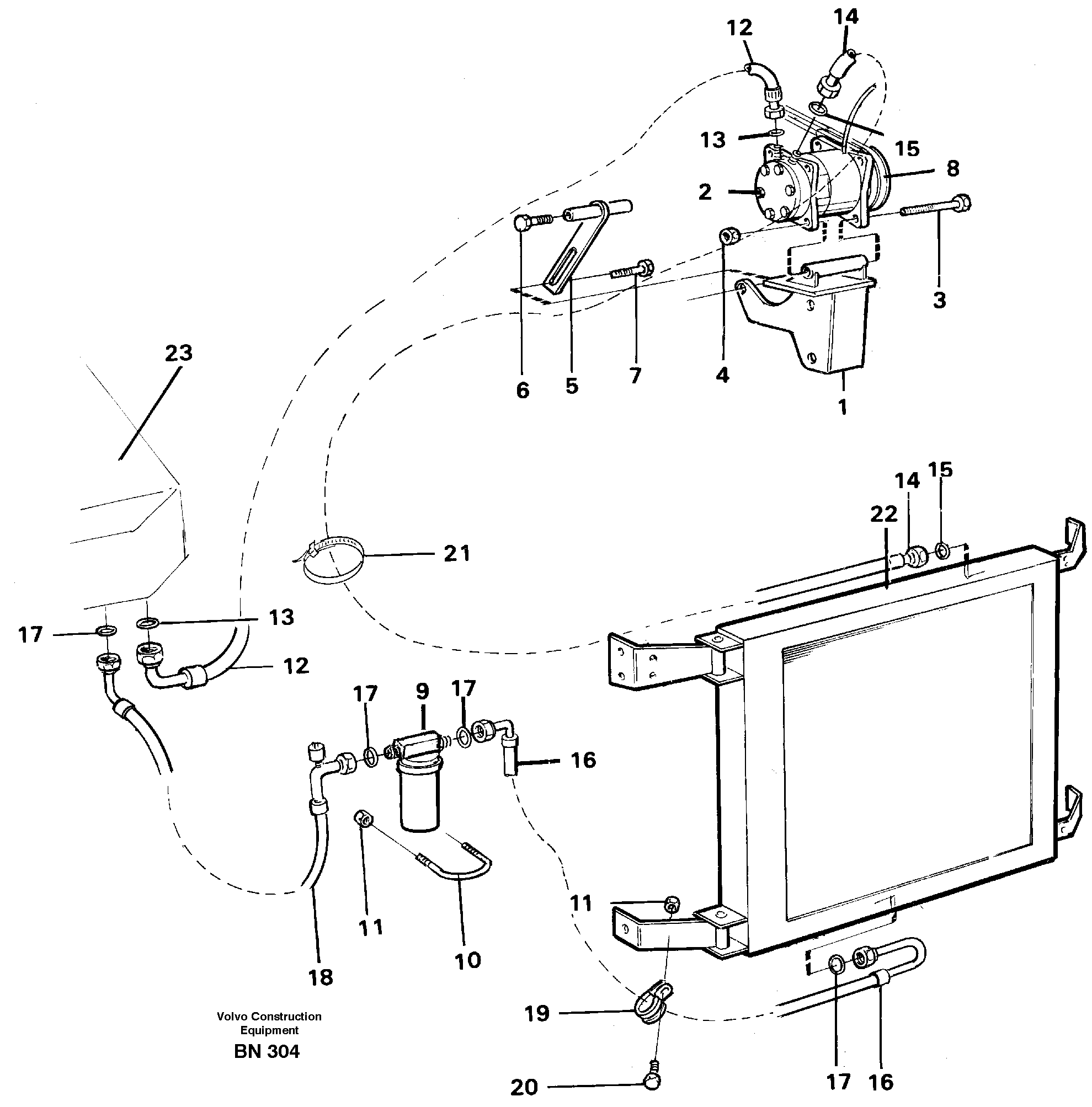 Схема запчастей Volvo A25C - 53896 Air conditioning A25C