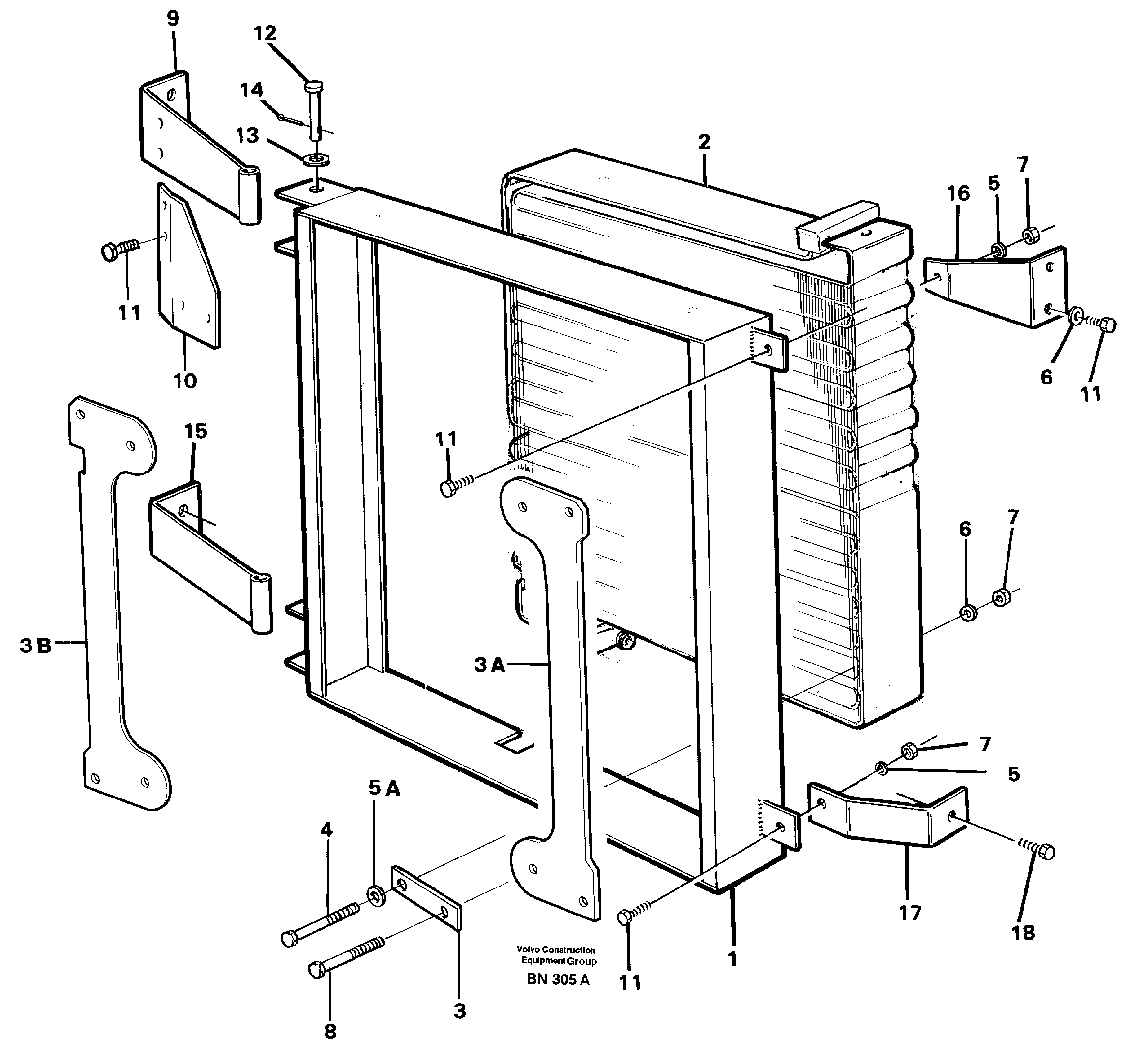 Схема запчастей Volvo A25C - 90359 Air conditioning, condenser fitting A25C