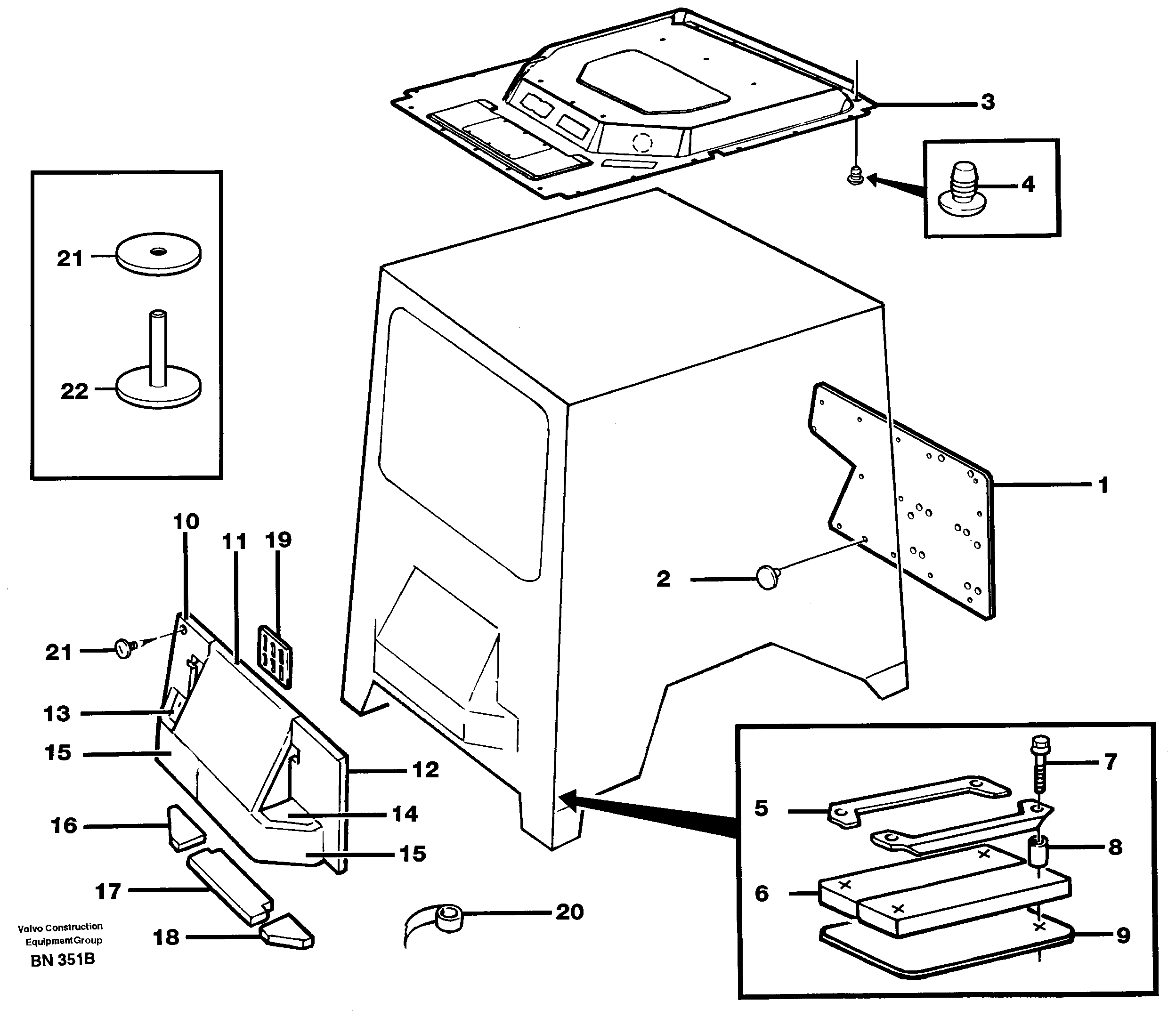 Схема запчастей Volvo A25C - 21916 Insulation, upholstery A25C