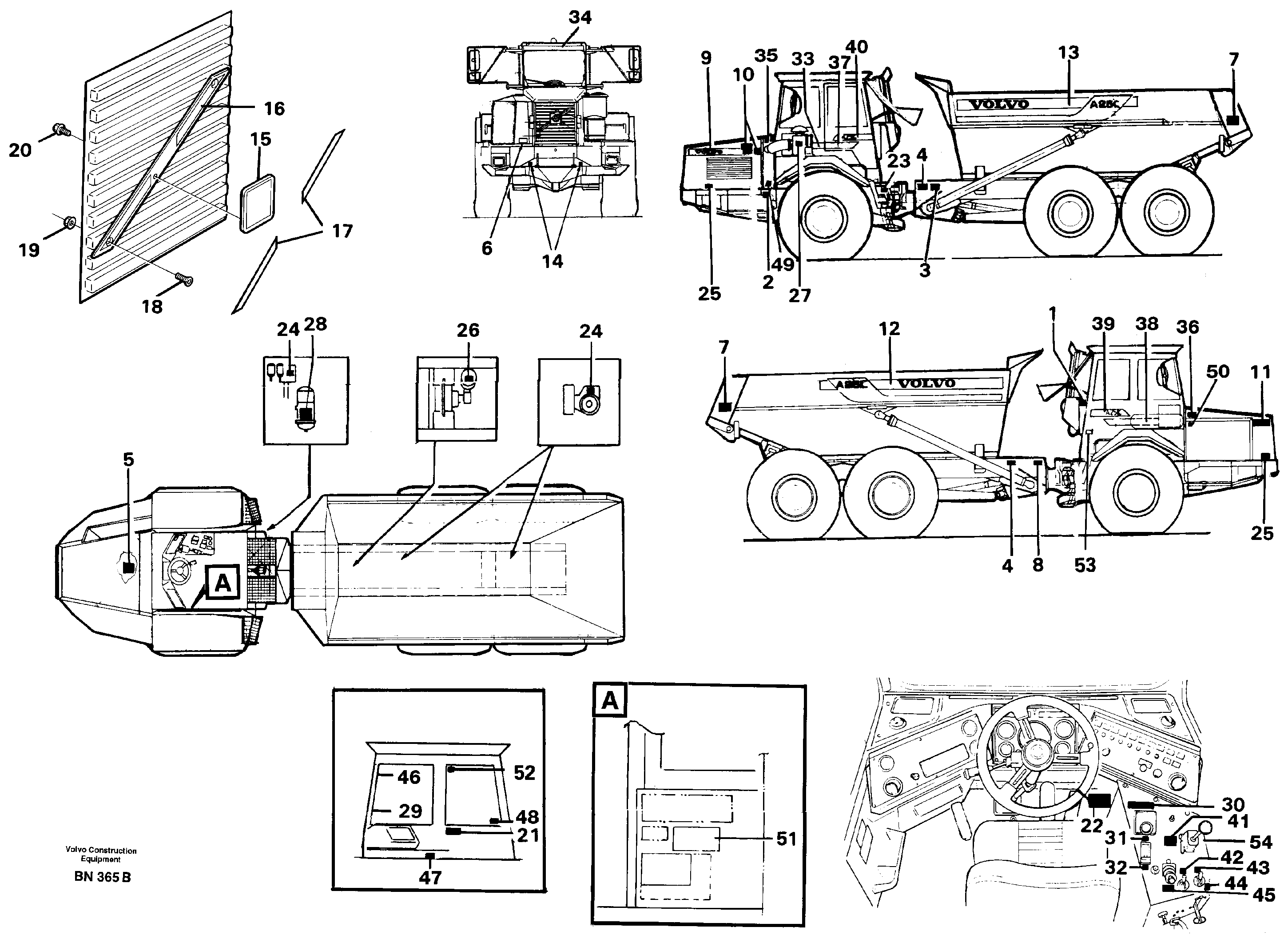 Схема запчастей Volvo A25C - 34212 Decals A25C