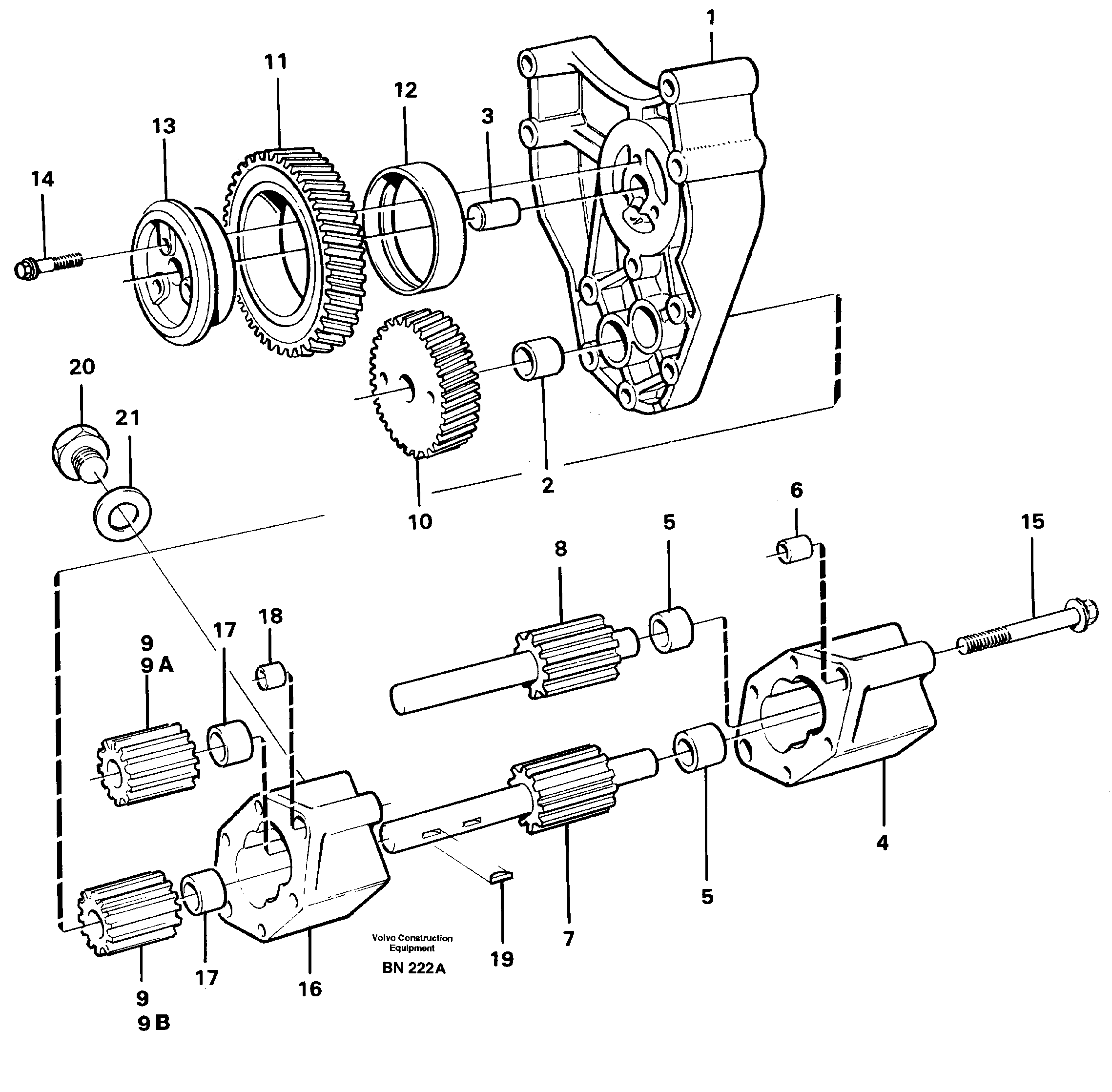 Схема запчастей Volvo A25C - 101011 Насос масляный A25C