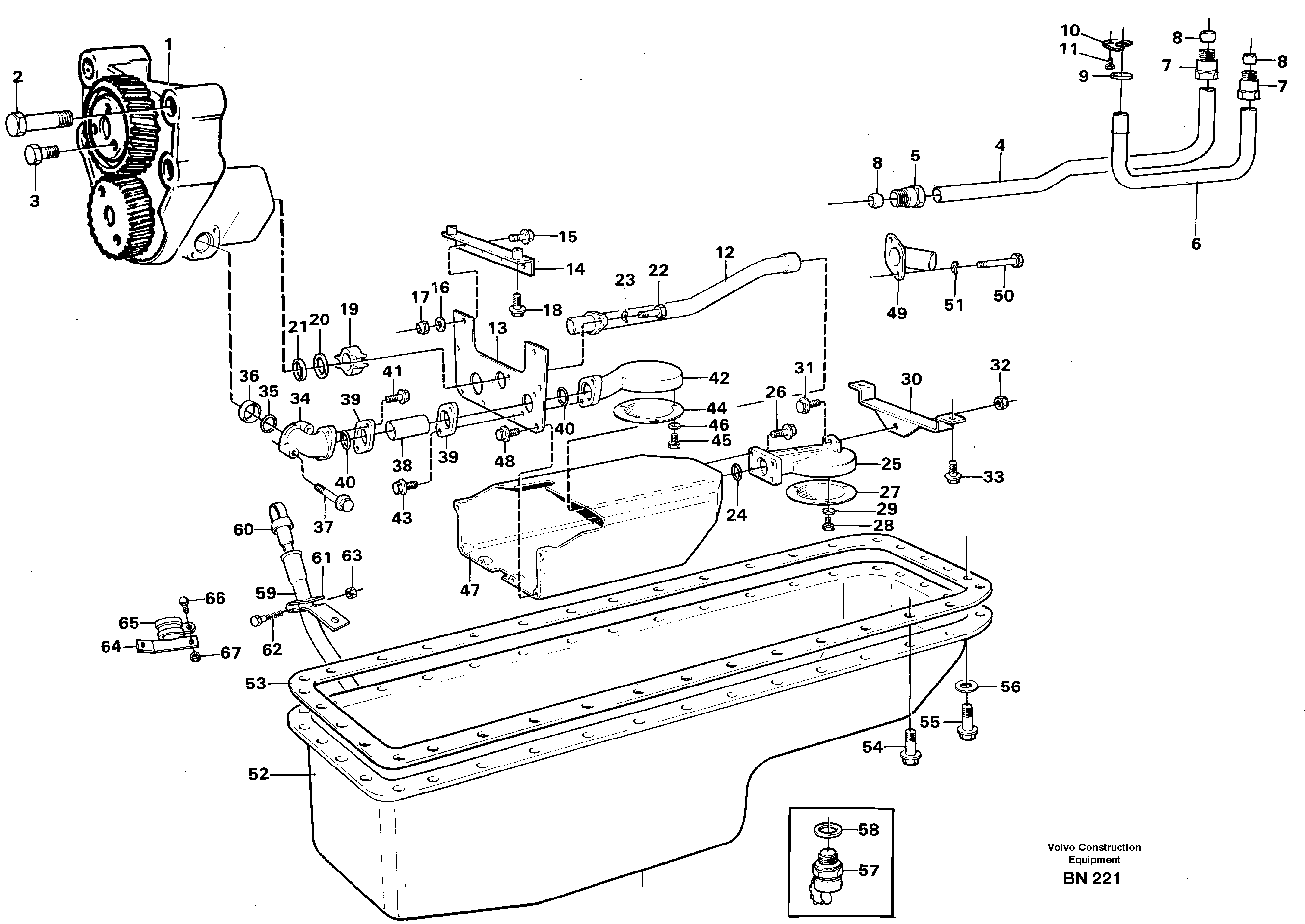 Схема запчастей Volvo A25C - 103452 Система масляной смазки A25C