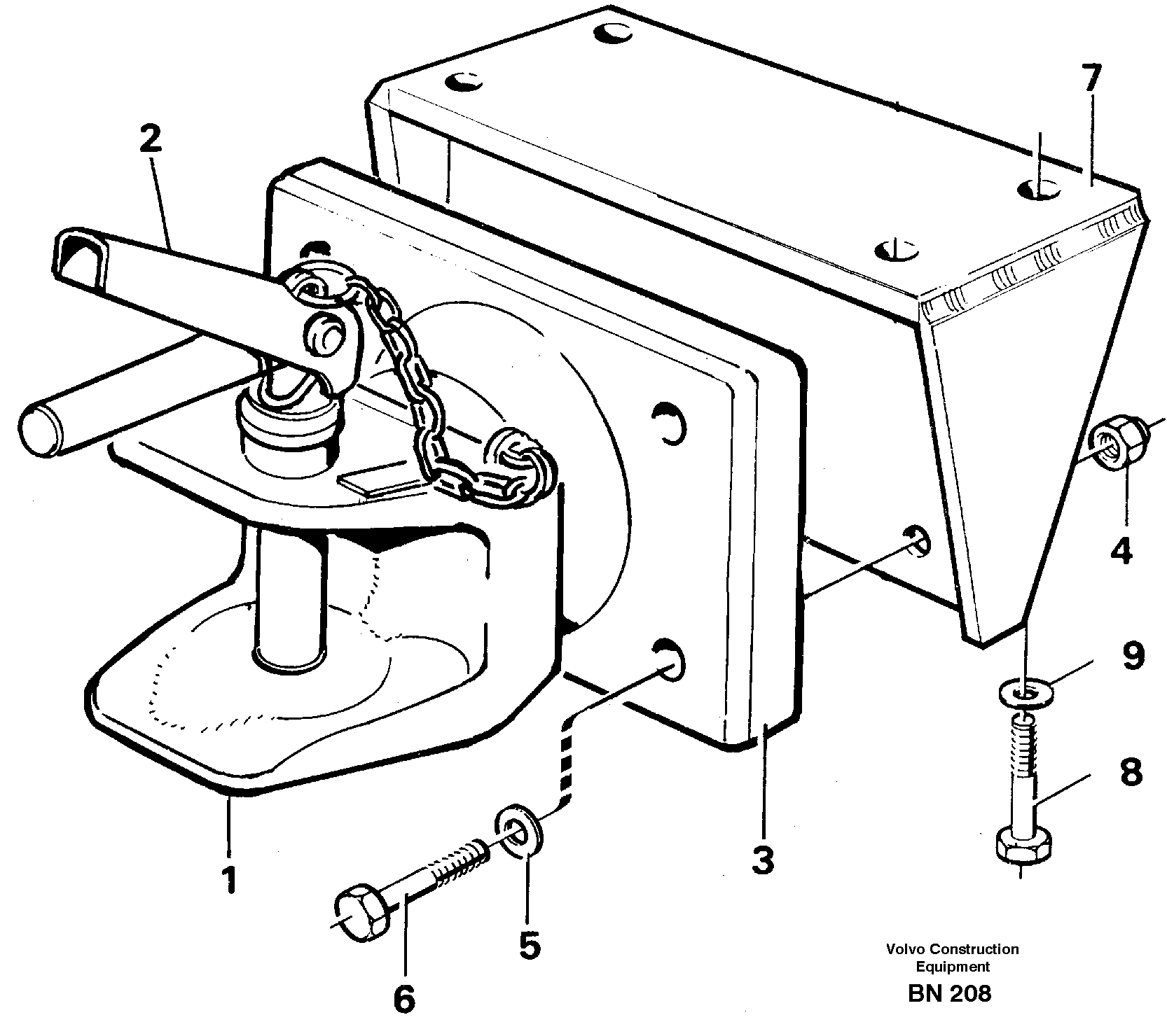 Схема запчастей Volvo A25C - 30244 Towing brace A25C