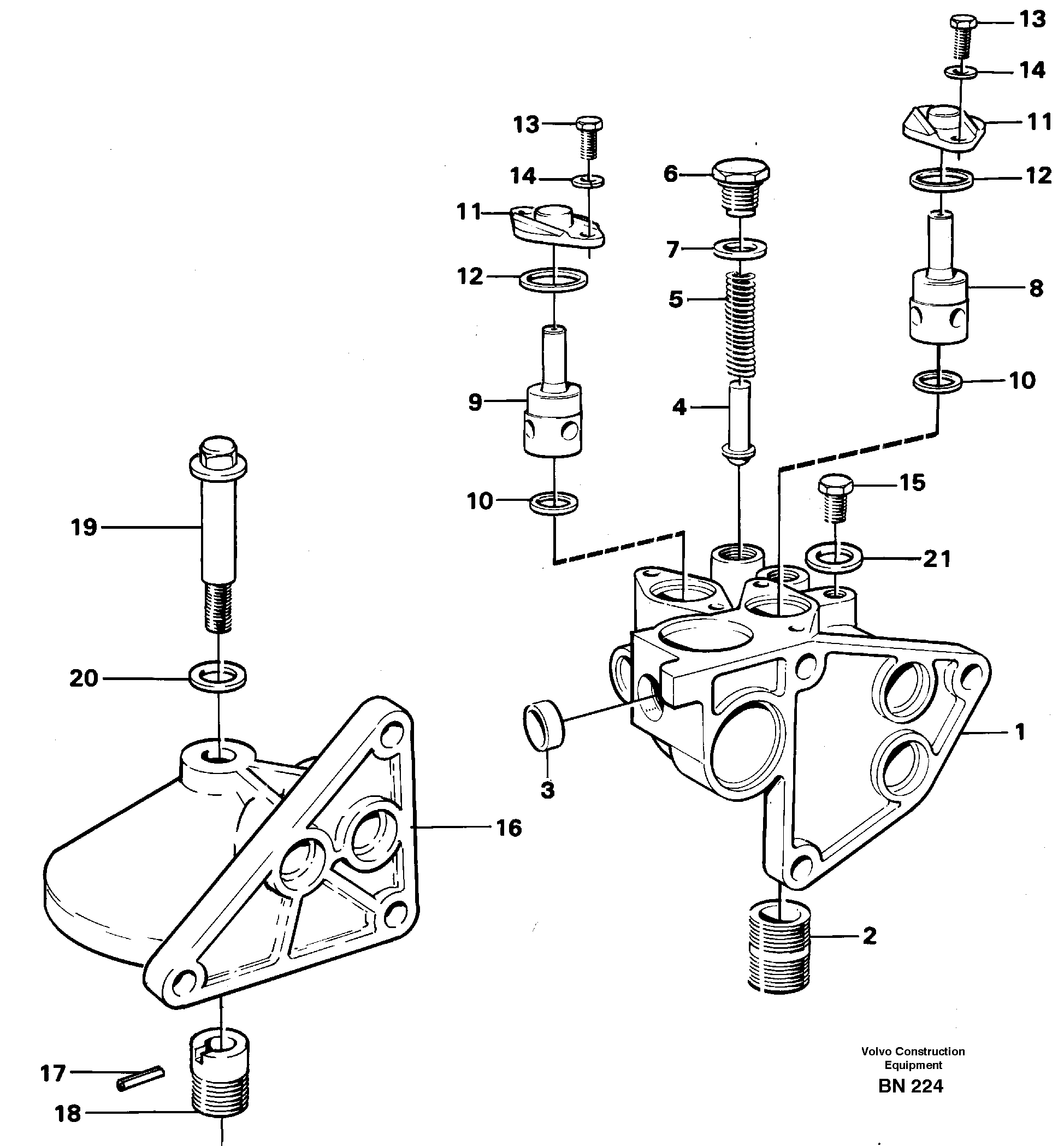 Схема запчастей Volvo A25C - 55136 Housing, oil filter A25C
