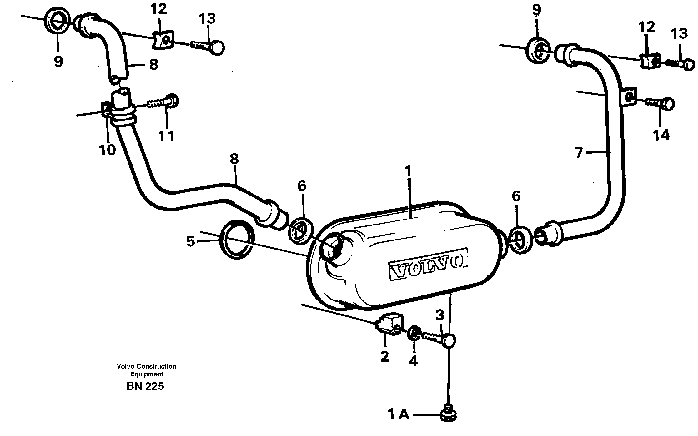 Схема запчастей Volvo A25C - 7947 Масляный радиатор A25C