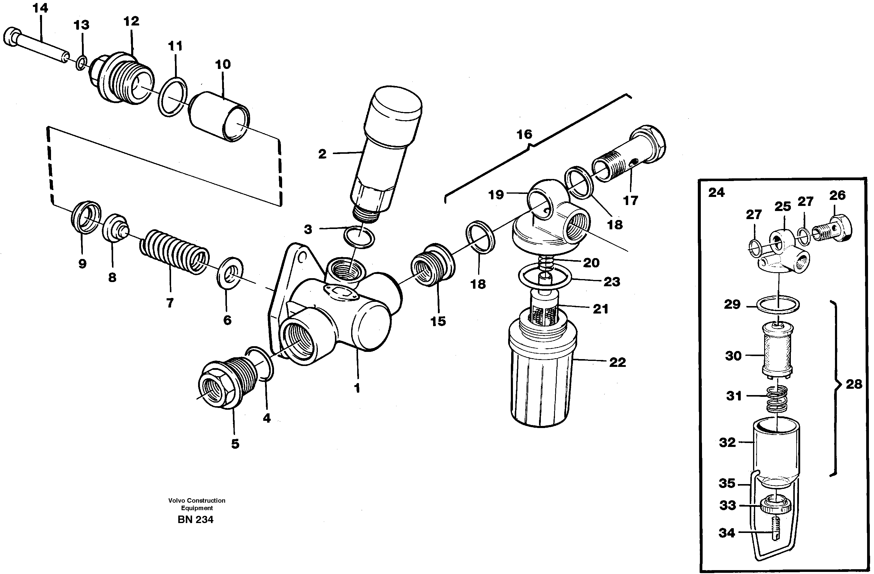 Схема запчастей Volvo A25C - 100613 Feed pump A25C