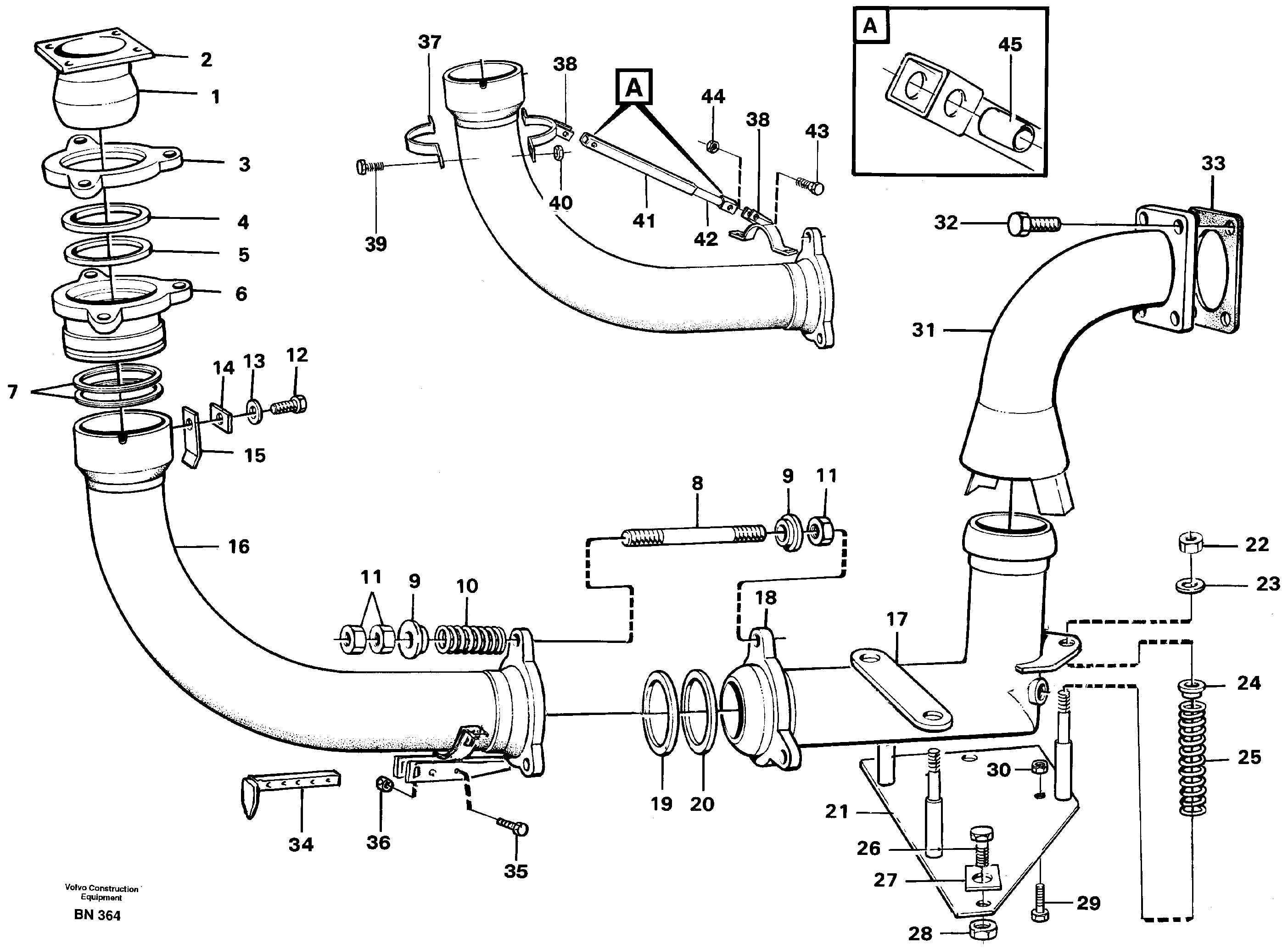 Схема запчастей Volvo A25C - 85039 Exhaust gas purification A25C