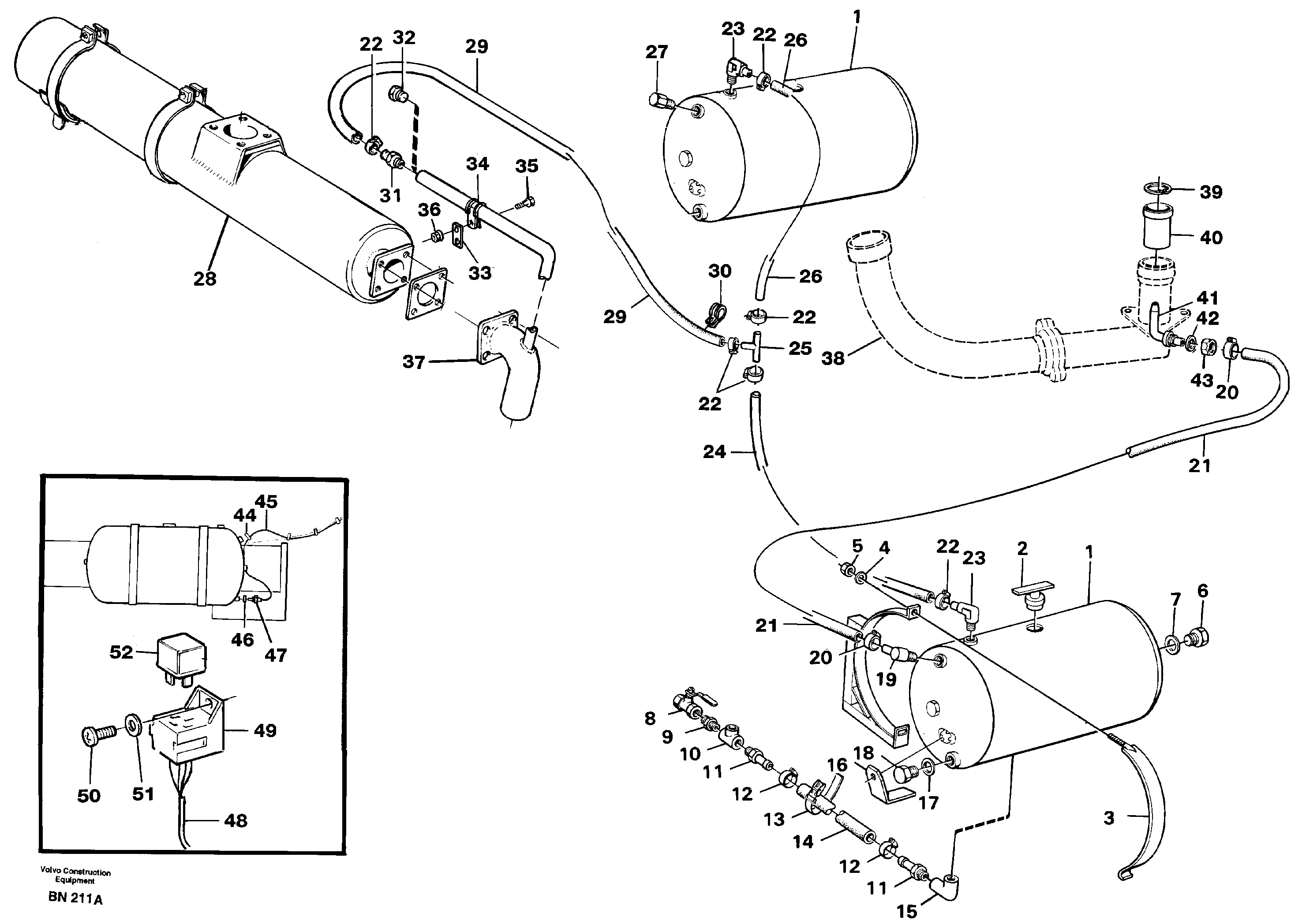 Схема запчастей Volvo A25C - 87999 Exhaust gas purification A25C