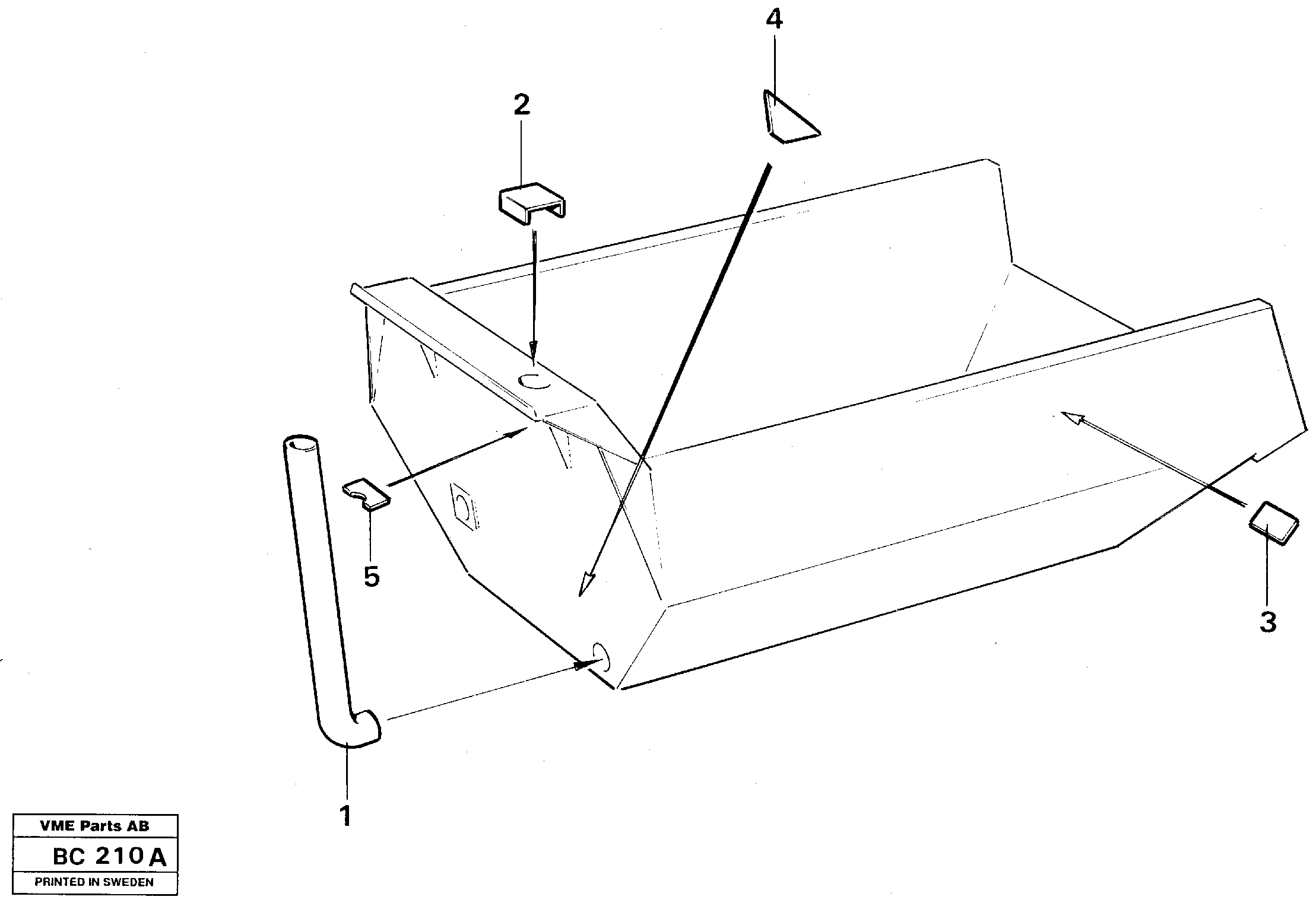 Схема запчастей Volvo A25C - 28555 Exhaust pipe A25C VOLVO BM VOLVO BM A25C SER NO - 10256/ - 60911