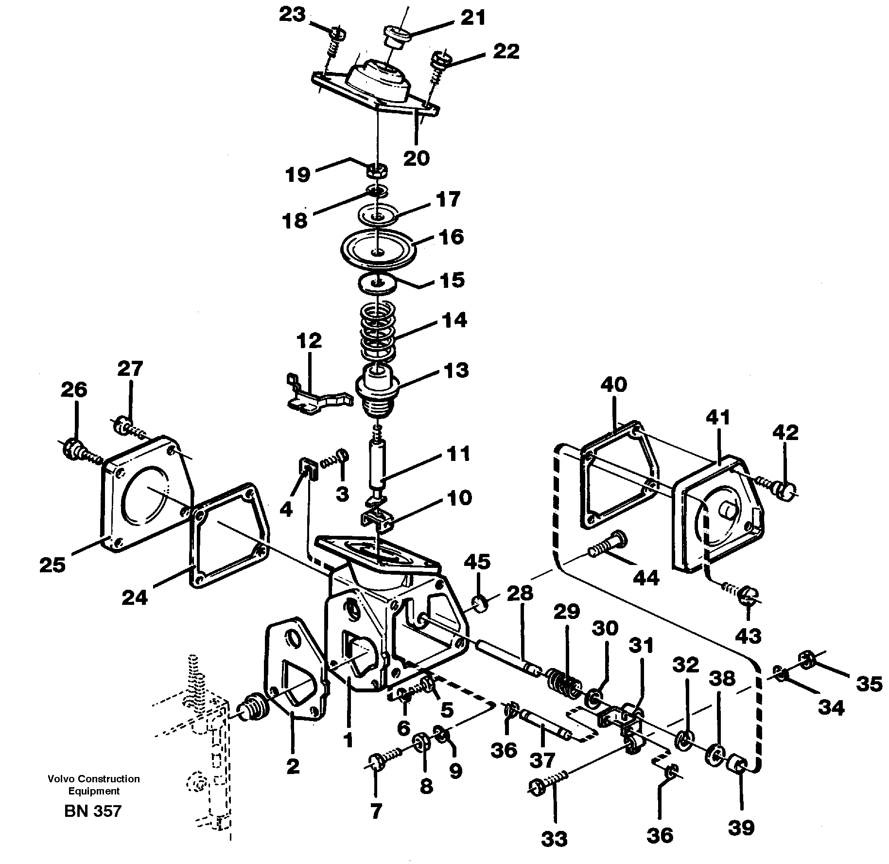 Схема запчастей Volvo A25C - 59364 Smoke limiter A25C