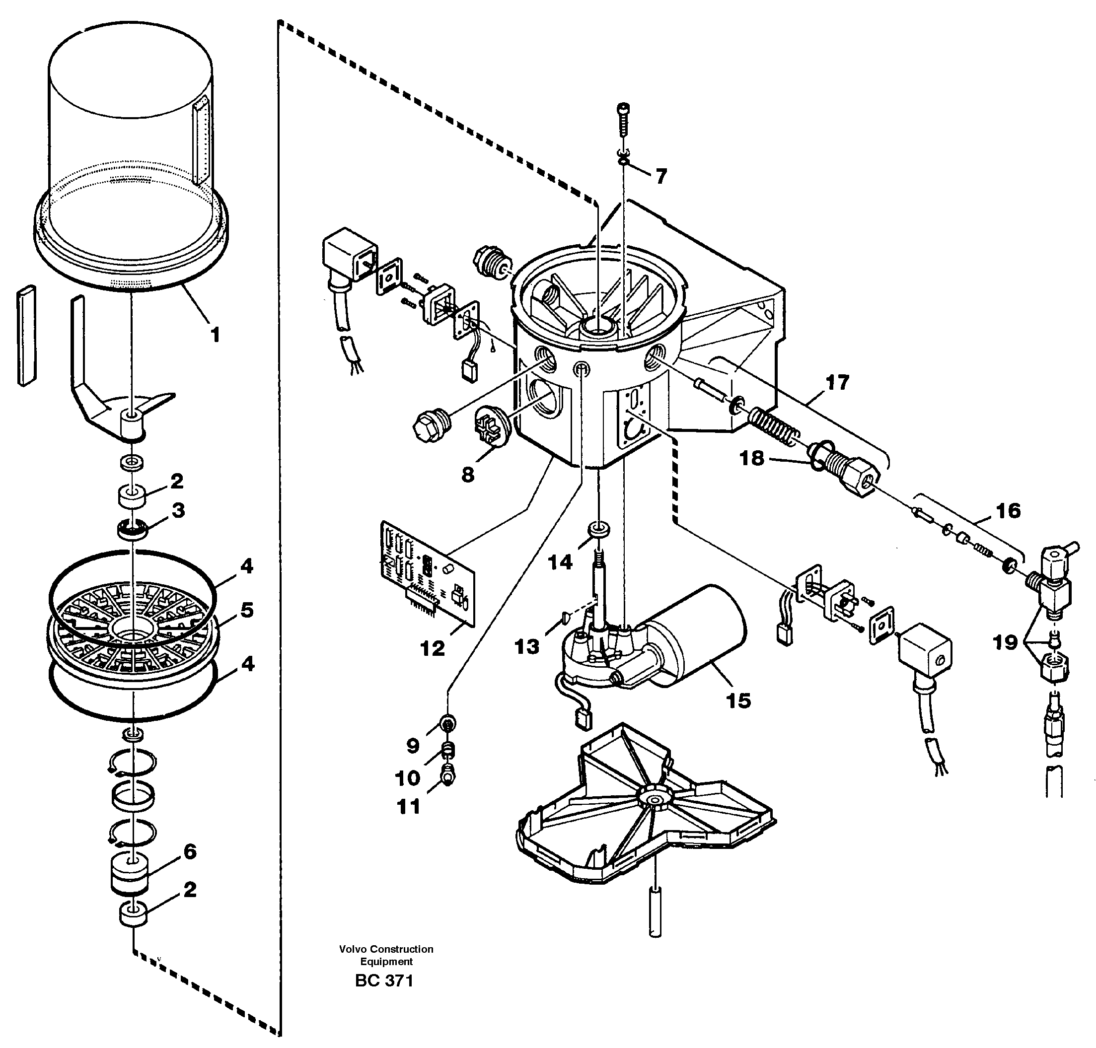 Схема запчастей Volvo A25C - 28556 Насос A25C VOLVO BM VOLVO BM A25C SER NO - 10256/ - 60911