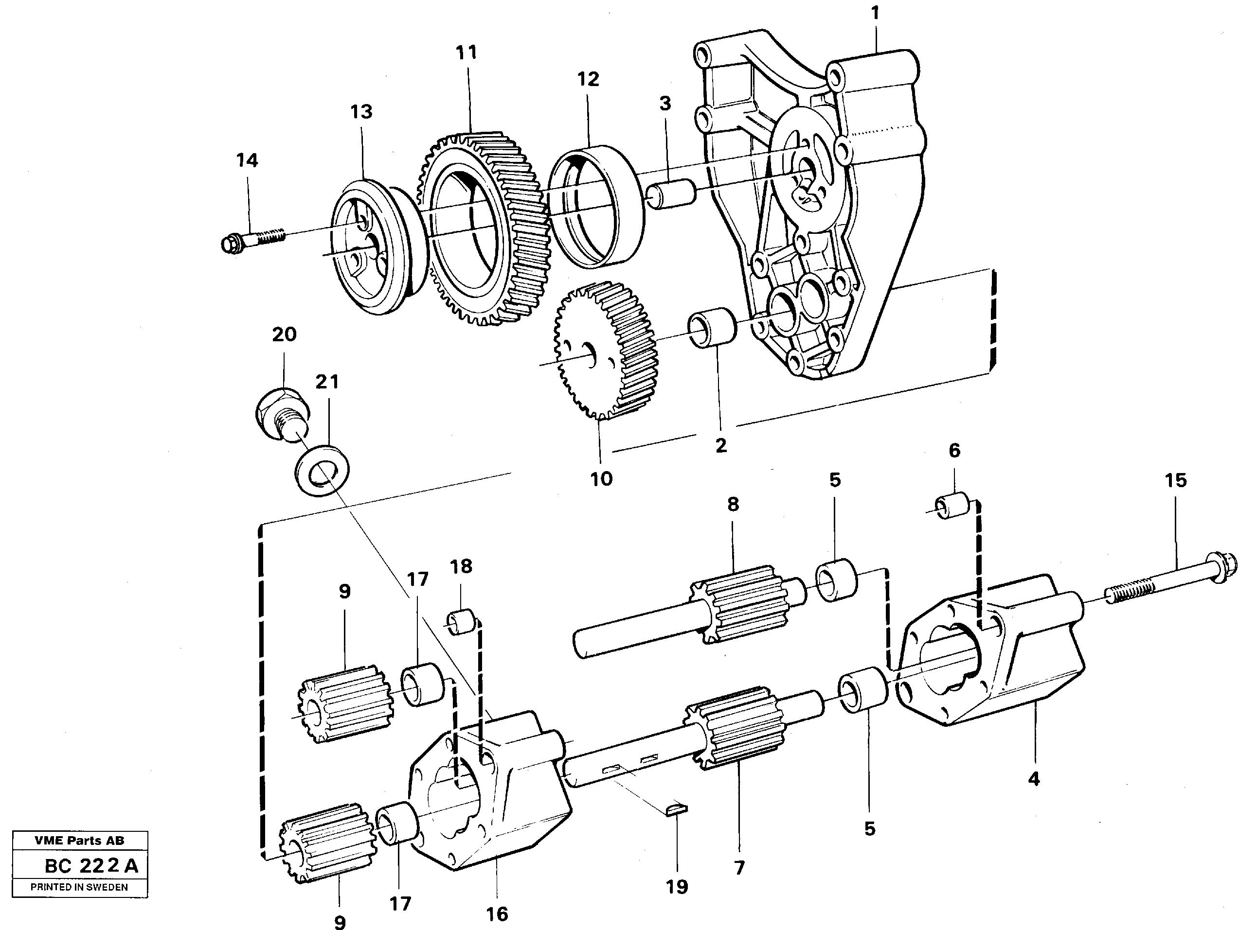 Схема запчастей Volvo A25C - 99824 Насос масляный A25C VOLVO BM VOLVO BM A25C SER NO - 10256/ - 60911