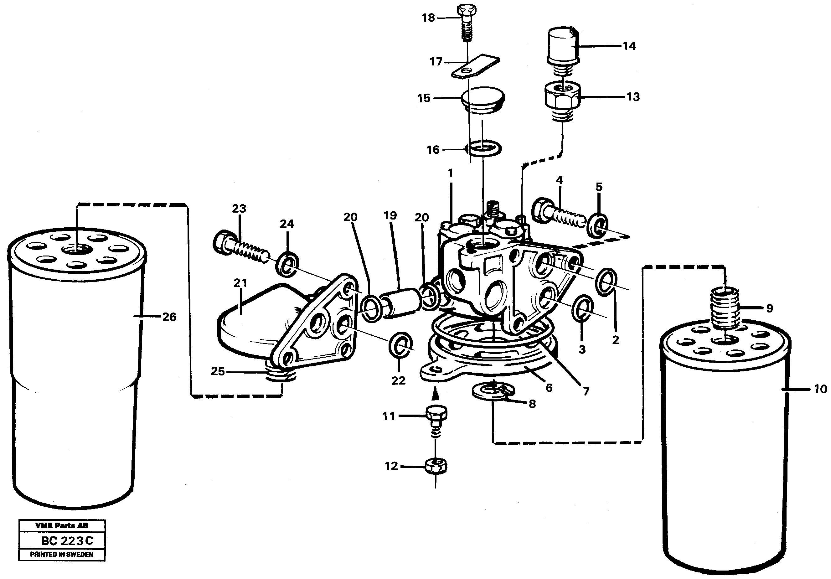 Схема запчастей Volvo A25C - 30941 Фильтр масляный A25C VOLVO BM VOLVO BM A25C SER NO - 10256/ - 60911