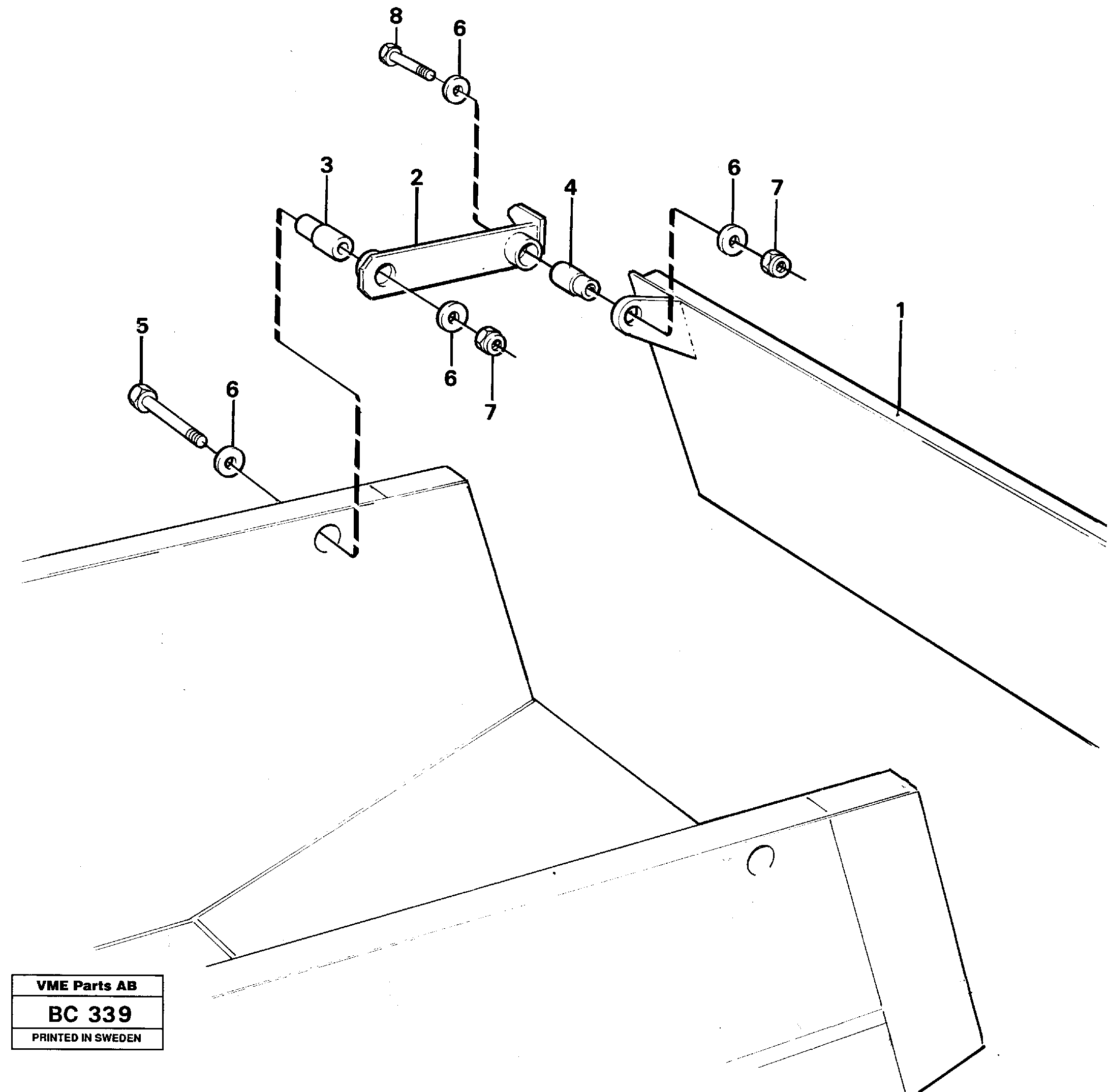 Схема запчастей Volvo A25C - 13406 Tailboard A25C VOLVO BM VOLVO BM A25C SER NO - 10256/ - 60911