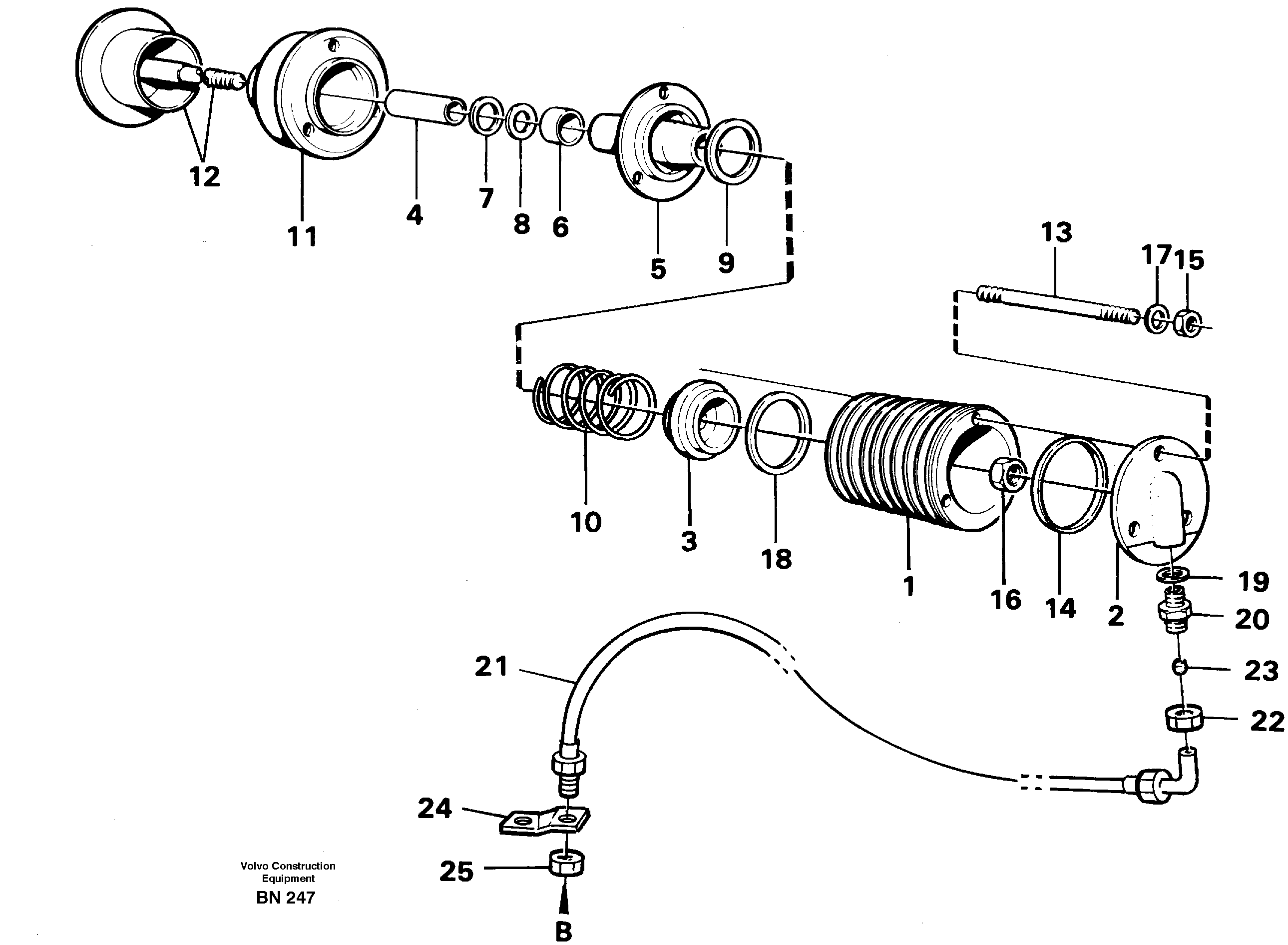 Схема запчастей Volvo A25C - 36345 Exhaust pressure regulator A25C