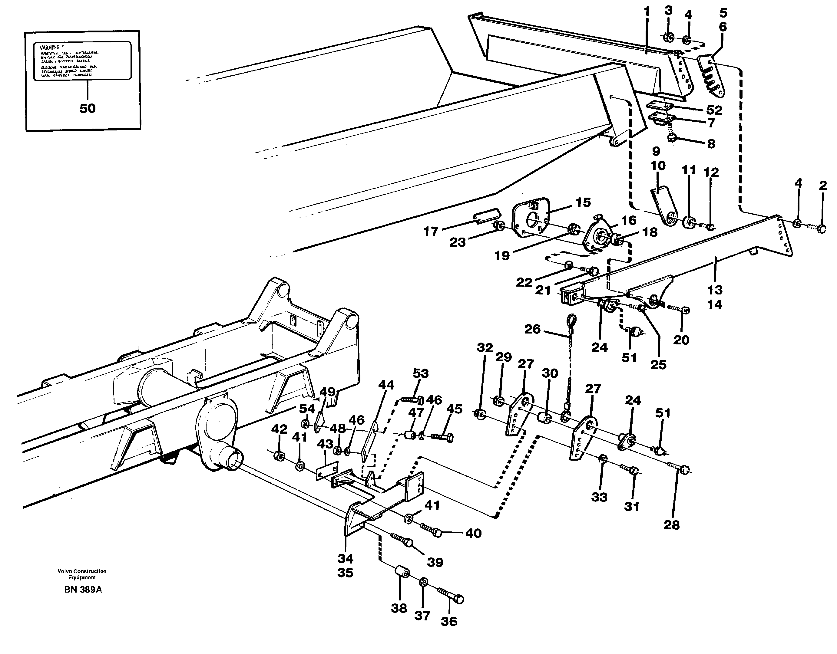 Схема запчастей Volvo A25C - 30266 Overhung tailgate A25C