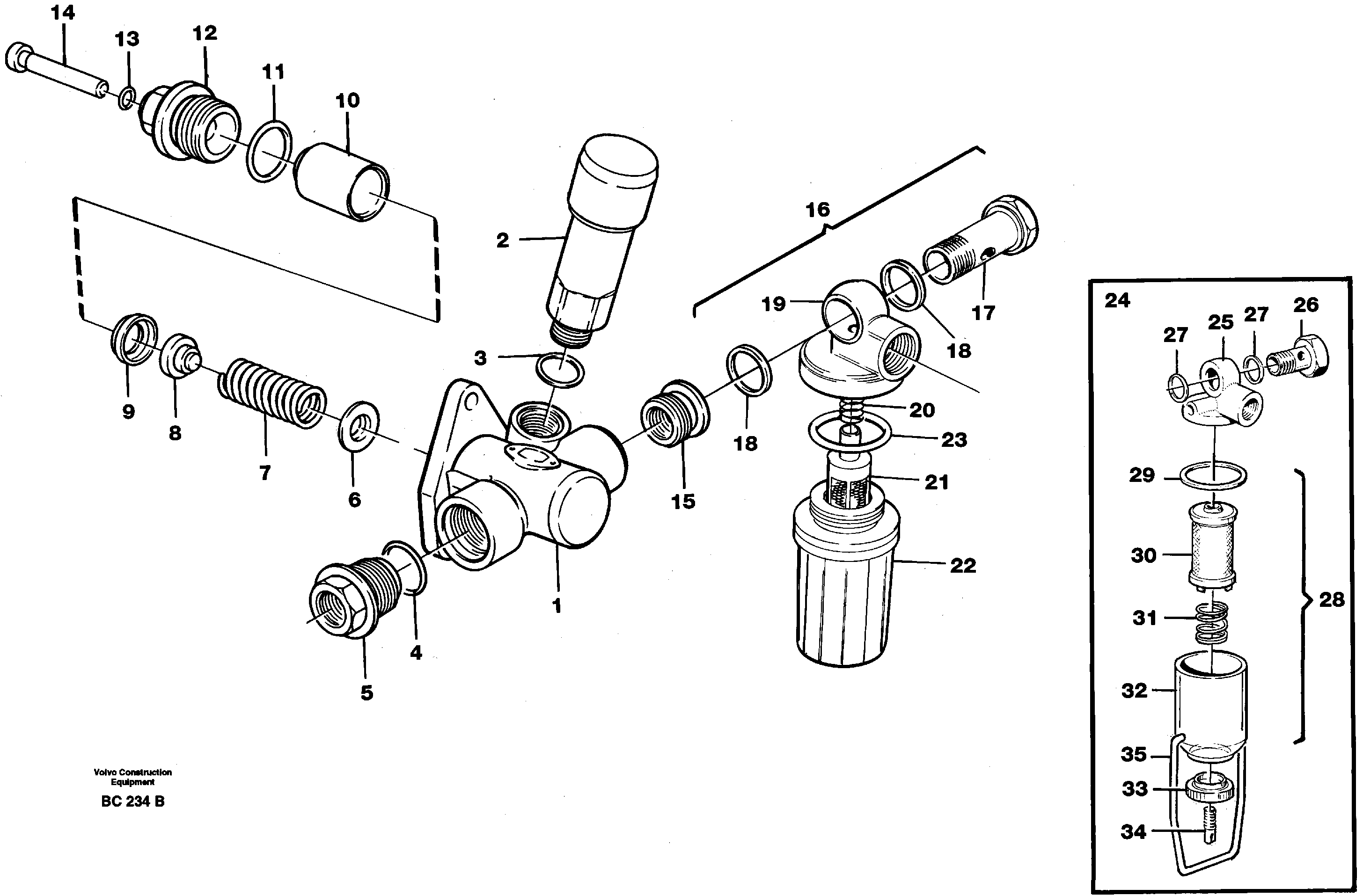 Схема запчастей Volvo A25C - 97024 Feed pump A25C VOLVO BM VOLVO BM A25C SER NO - 10256/ - 60911