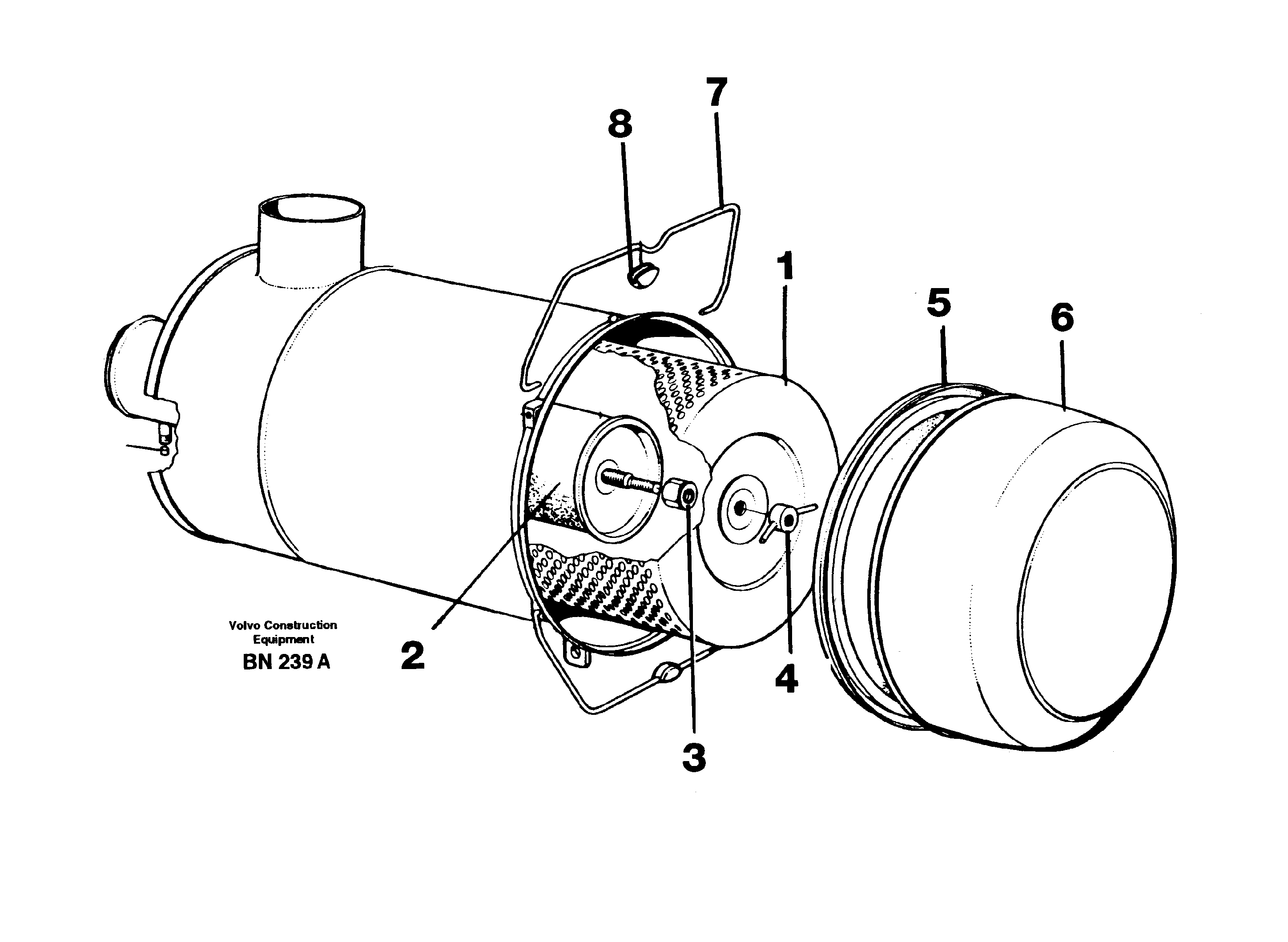 Схема запчастей Volvo A25C - 19058 Фильтр воздушный A25C