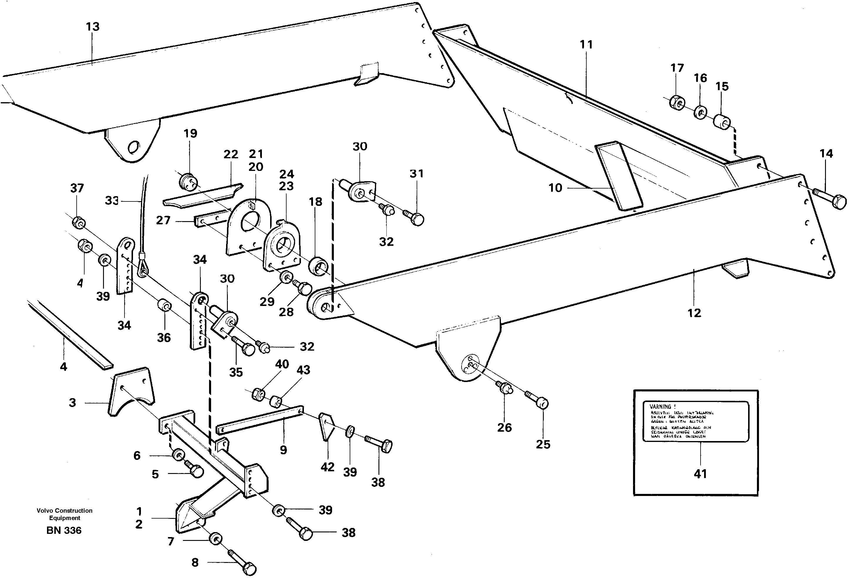 Схема запчастей Volvo A25C - 65011 Rear flap, mechanical A25C