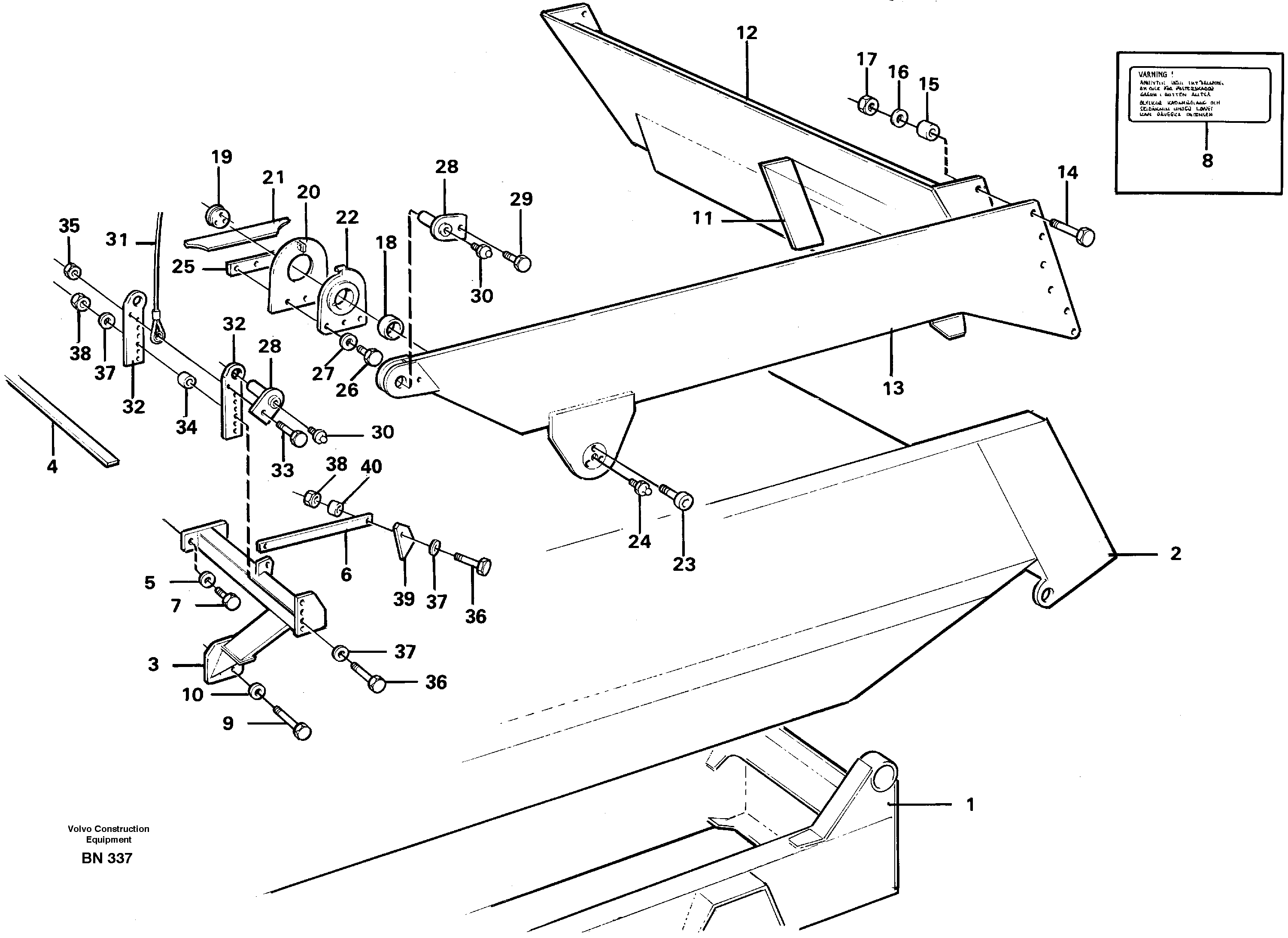 Схема запчастей Volvo A25C - 65012 Tailgate A25C