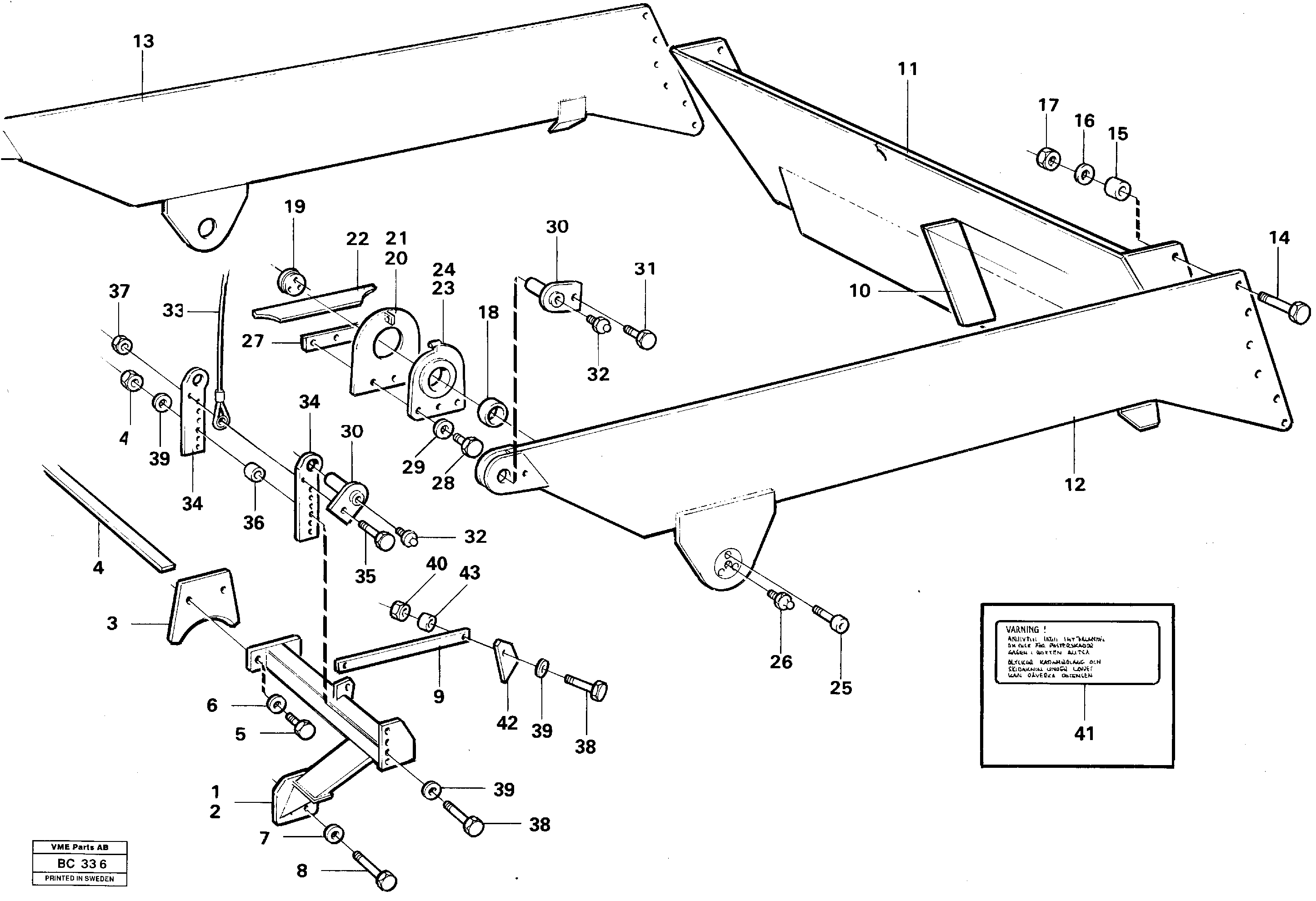 Схема запчастей Volvo A25C - 66683 Rear flap, mechanical A25C VOLVO BM VOLVO BM A25C SER NO - 10256/ - 60911