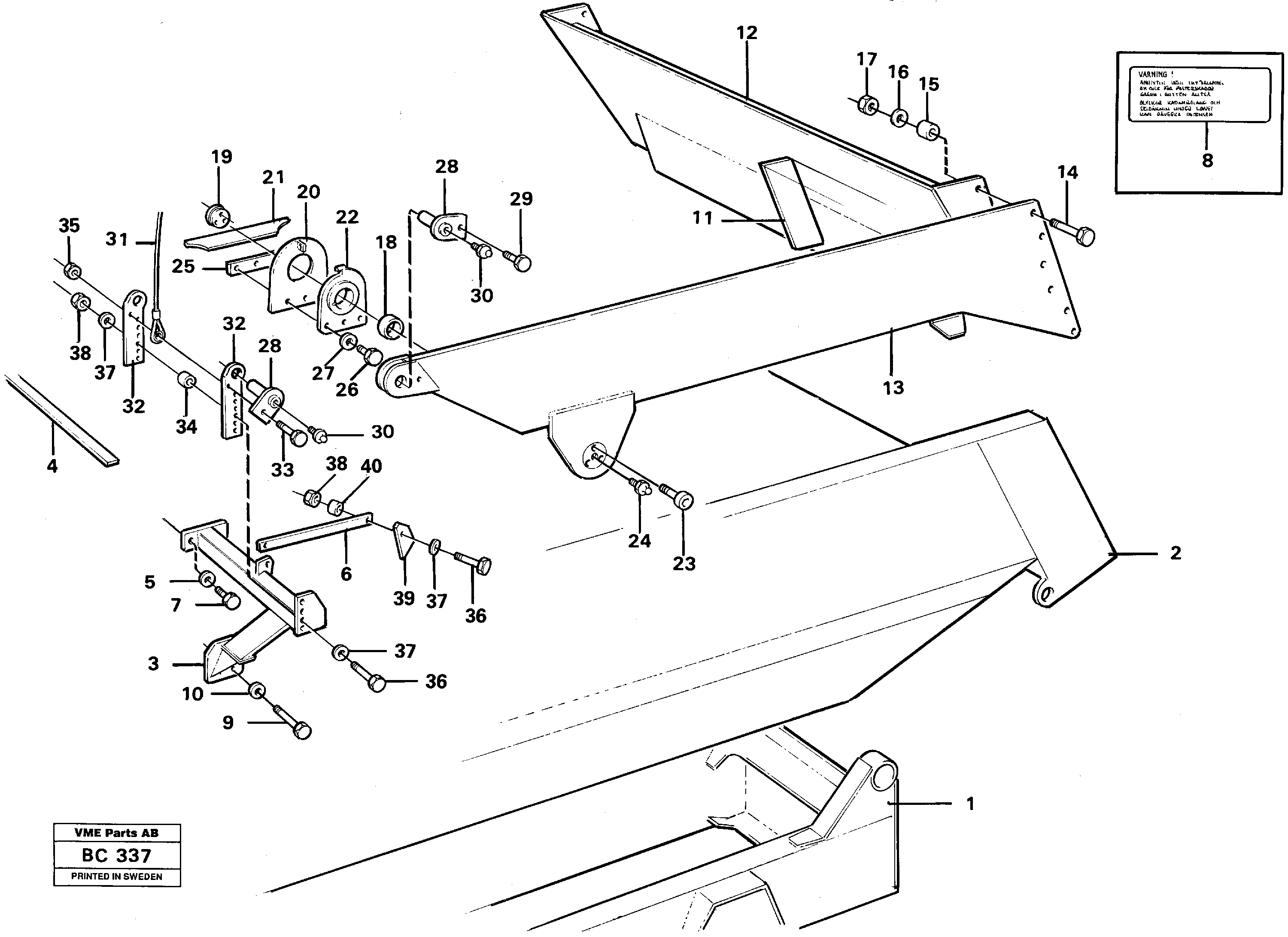Схема запчастей Volvo A25C - 66684 Tailgate A25C VOLVO BM VOLVO BM A25C SER NO - 10256/ - 60911