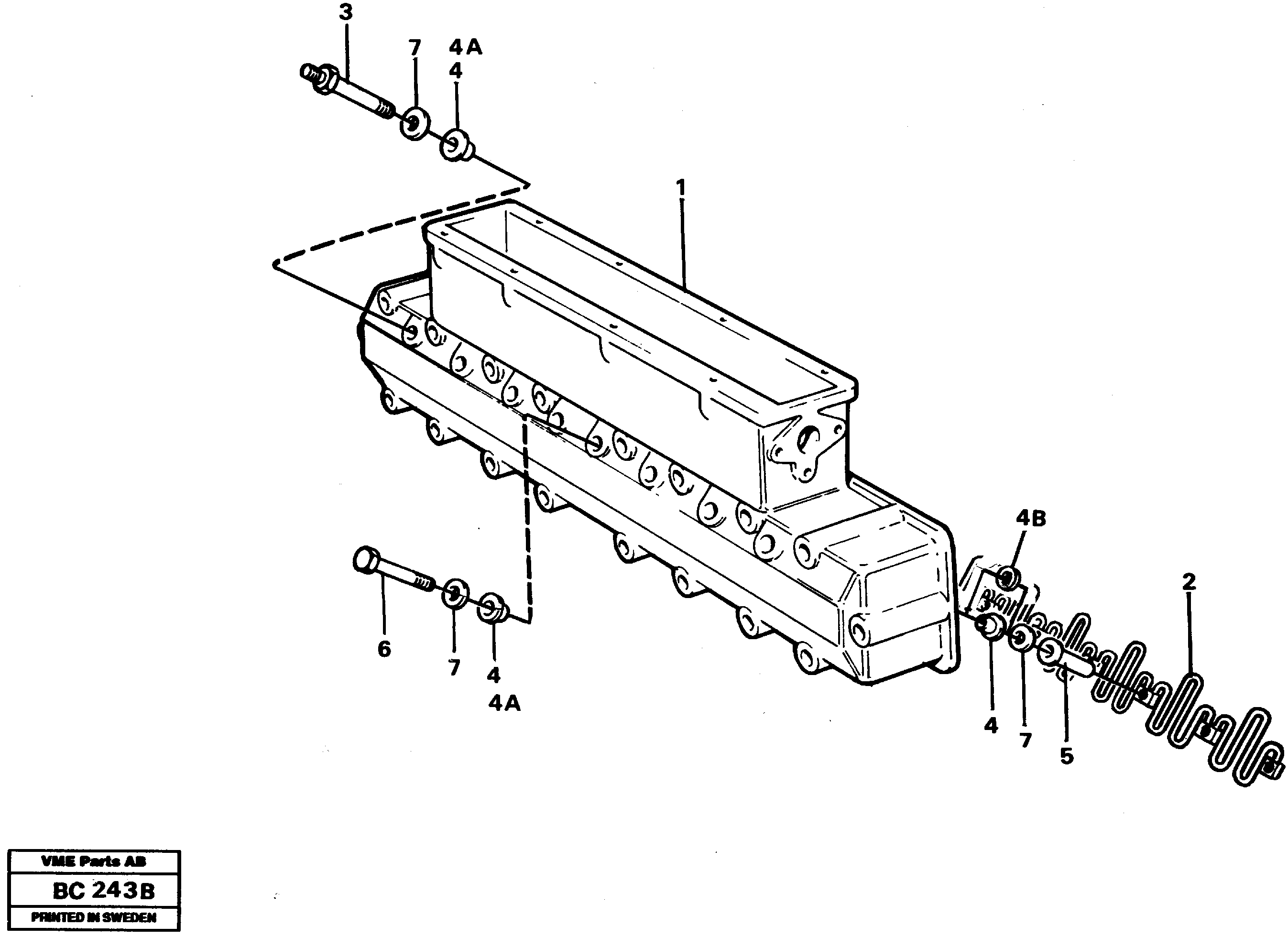 Схема запчастей Volvo A25C - 16853 Inlet manifold A25C VOLVO BM VOLVO BM A25C SER NO - 10256/ - 60911