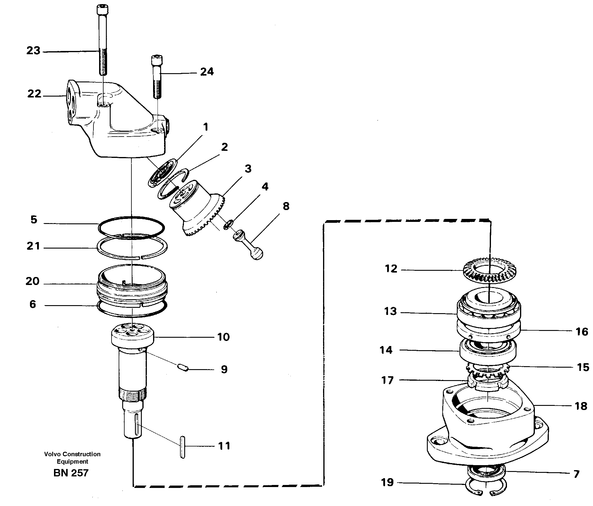 Схема запчастей Volvo A25C - 23272 Hydraulic motor, fan A25C