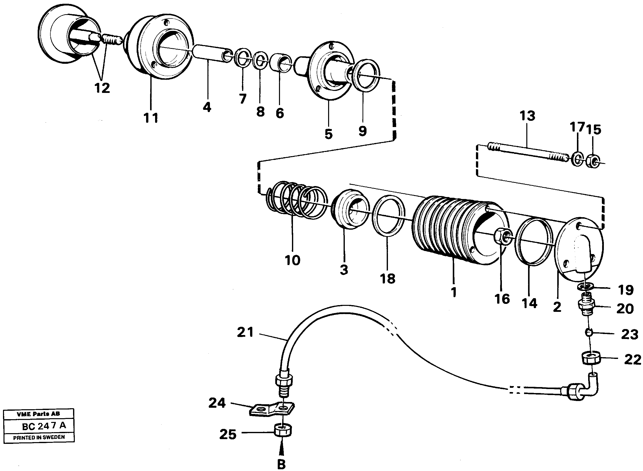 Схема запчастей Volvo A25C - 28683 Exhaust pressure regulator A25C VOLVO BM VOLVO BM A25C SER NO - 10256/ - 60911