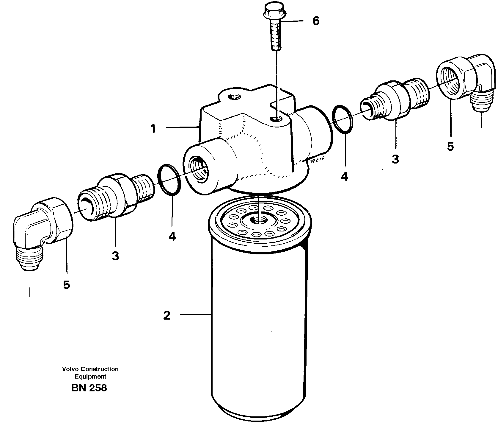 Схема запчастей Volvo A25C - 40954 Oil filter, cooling fan A25C