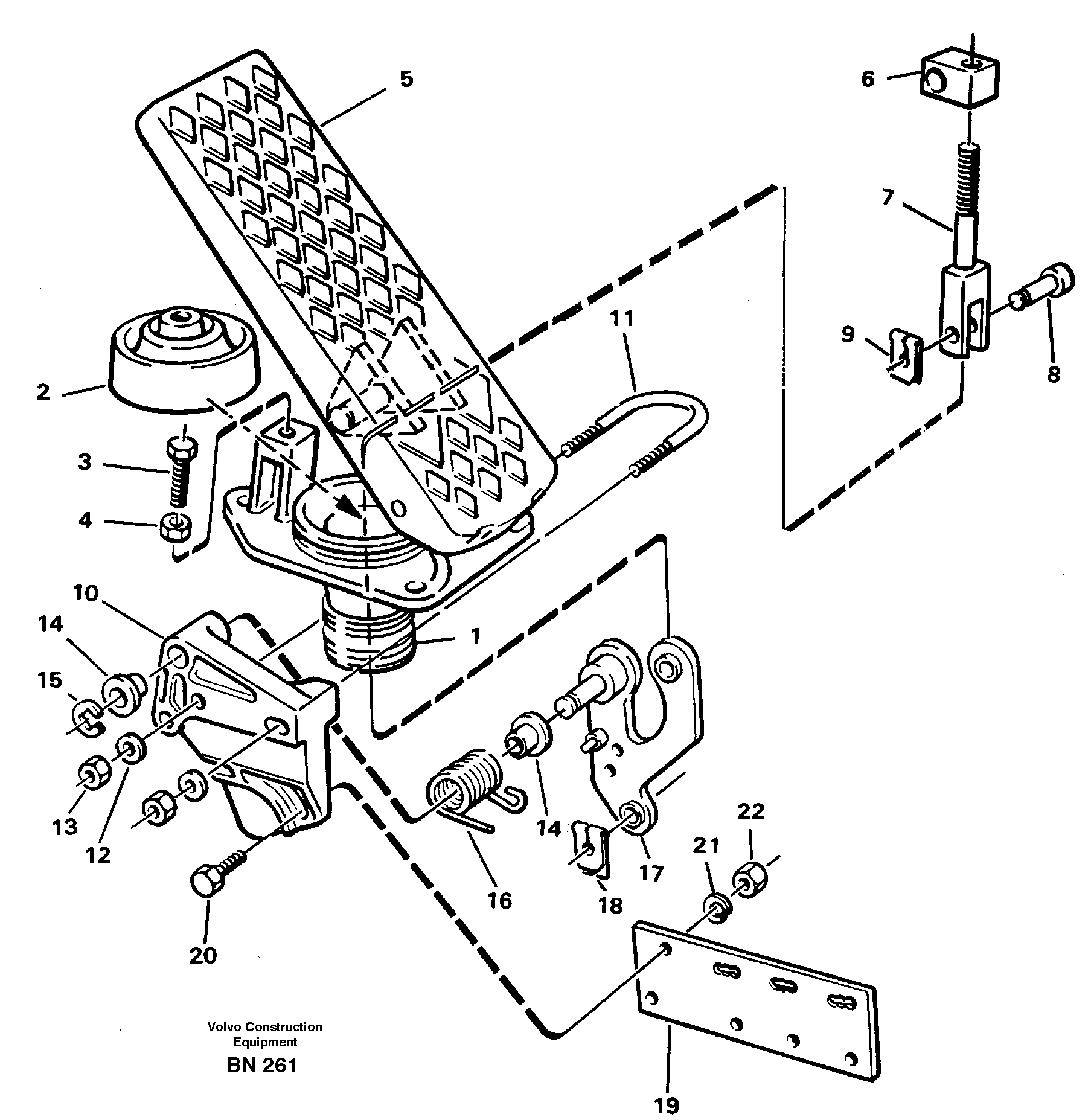 Схема запчастей Volvo A25C - 84124 Pedal A25C