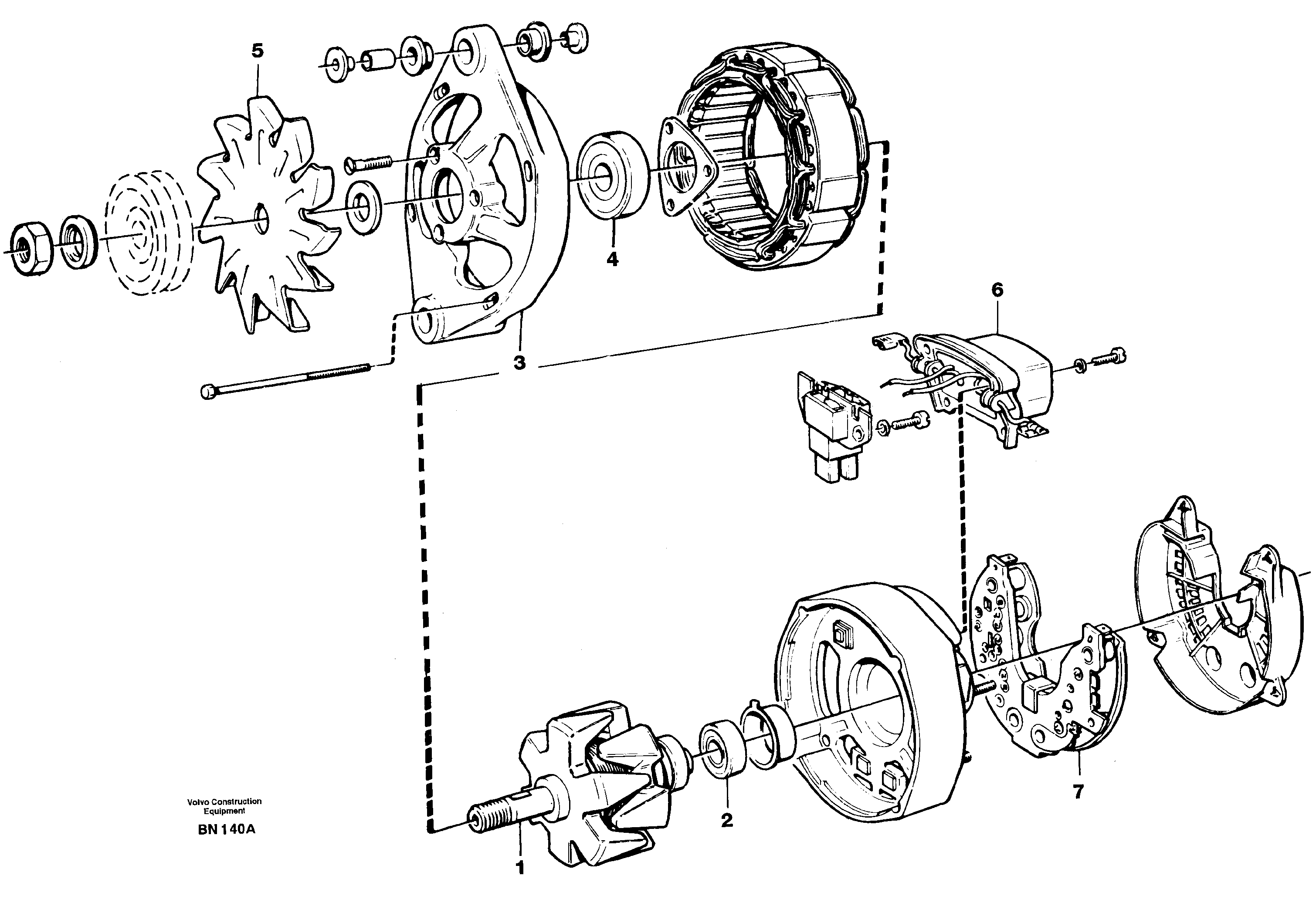 Схема запчастей Volvo A25C - 23549 Alternator A25C